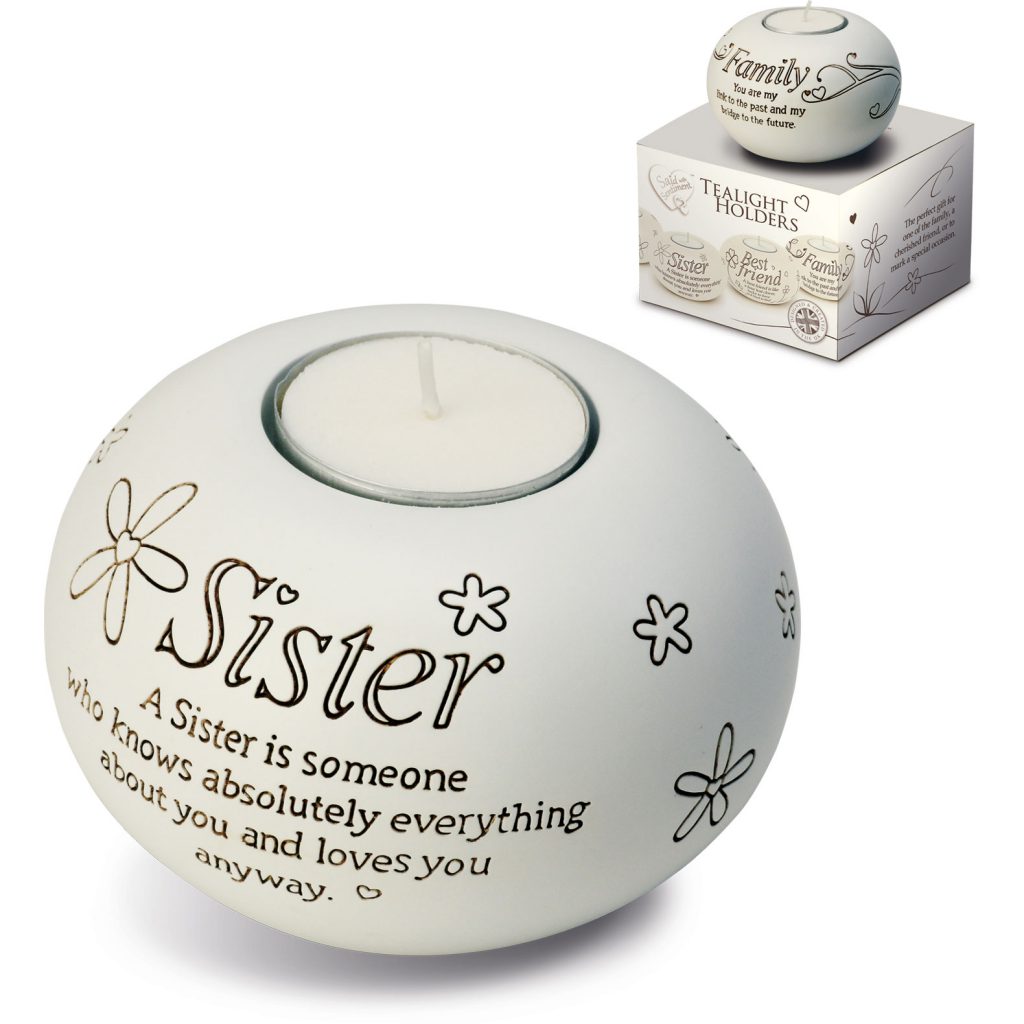 Said with Sentiment Tea Light Holder Sister