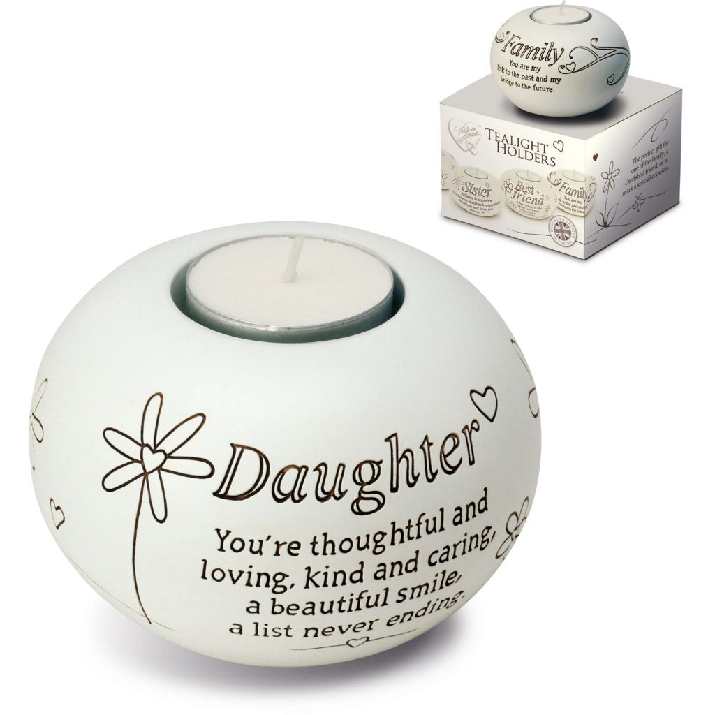 Said with Sentiment Tea Light Holder Daughter