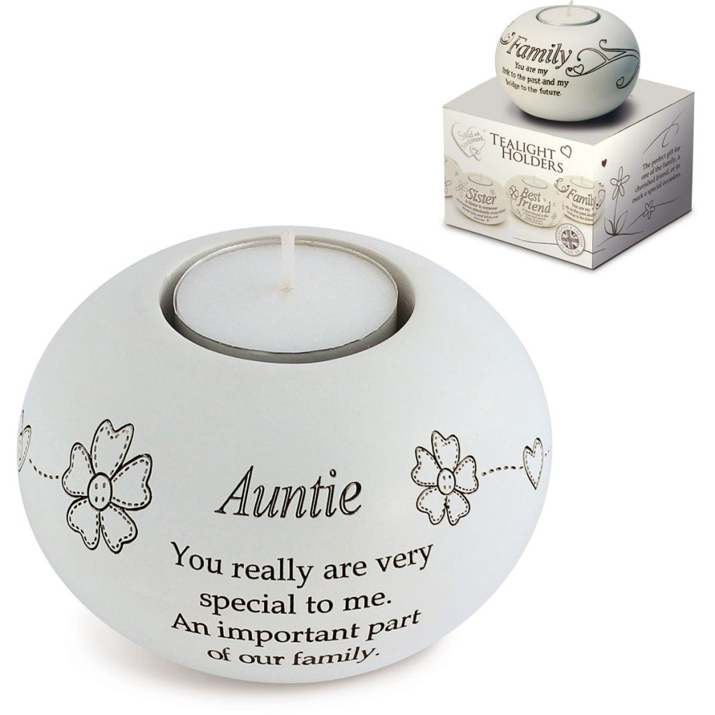 Said with Sentiment Tea Light Holder Auntie