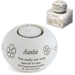 Said with Sentiment Tea Light Holder Auntie