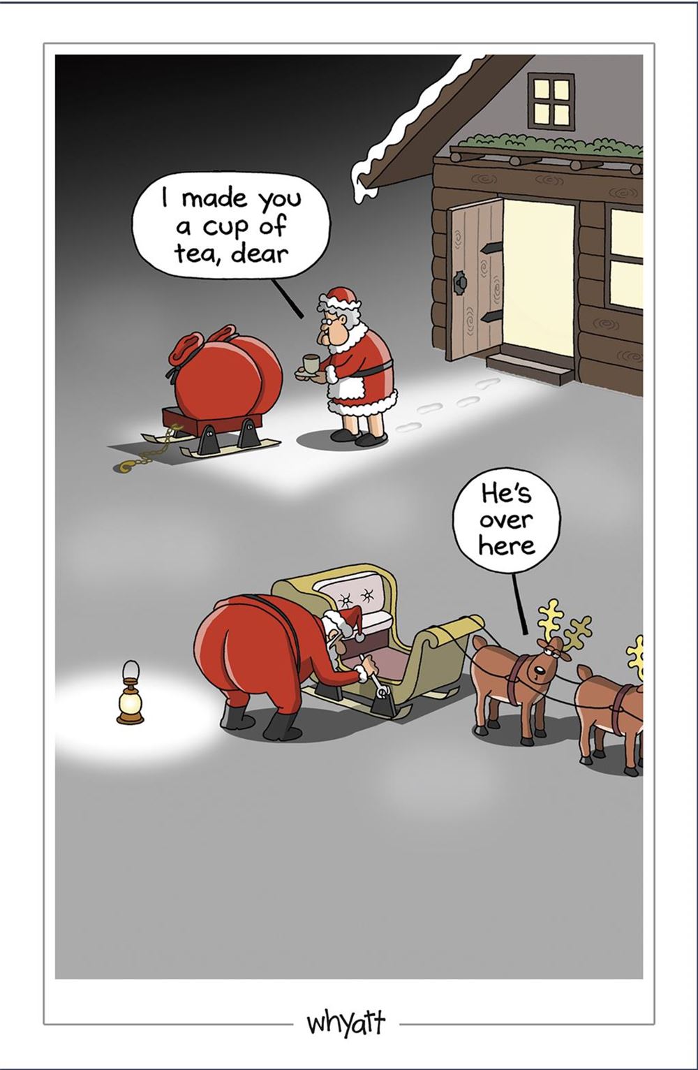 I Made You a Cup Tea, Dear General Humour Christmas Card
