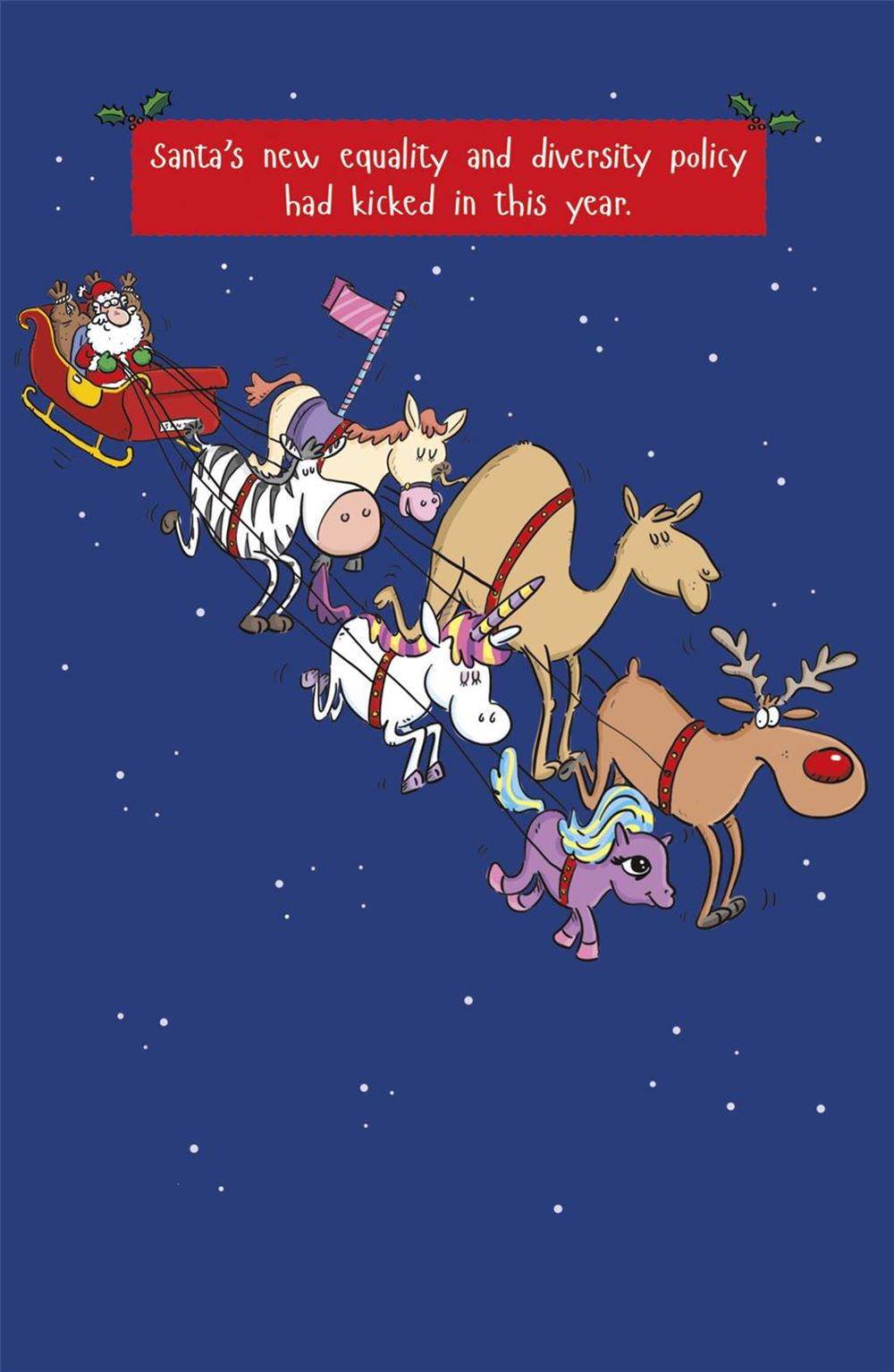 Santa's New Equality General Humour Christmas Card
