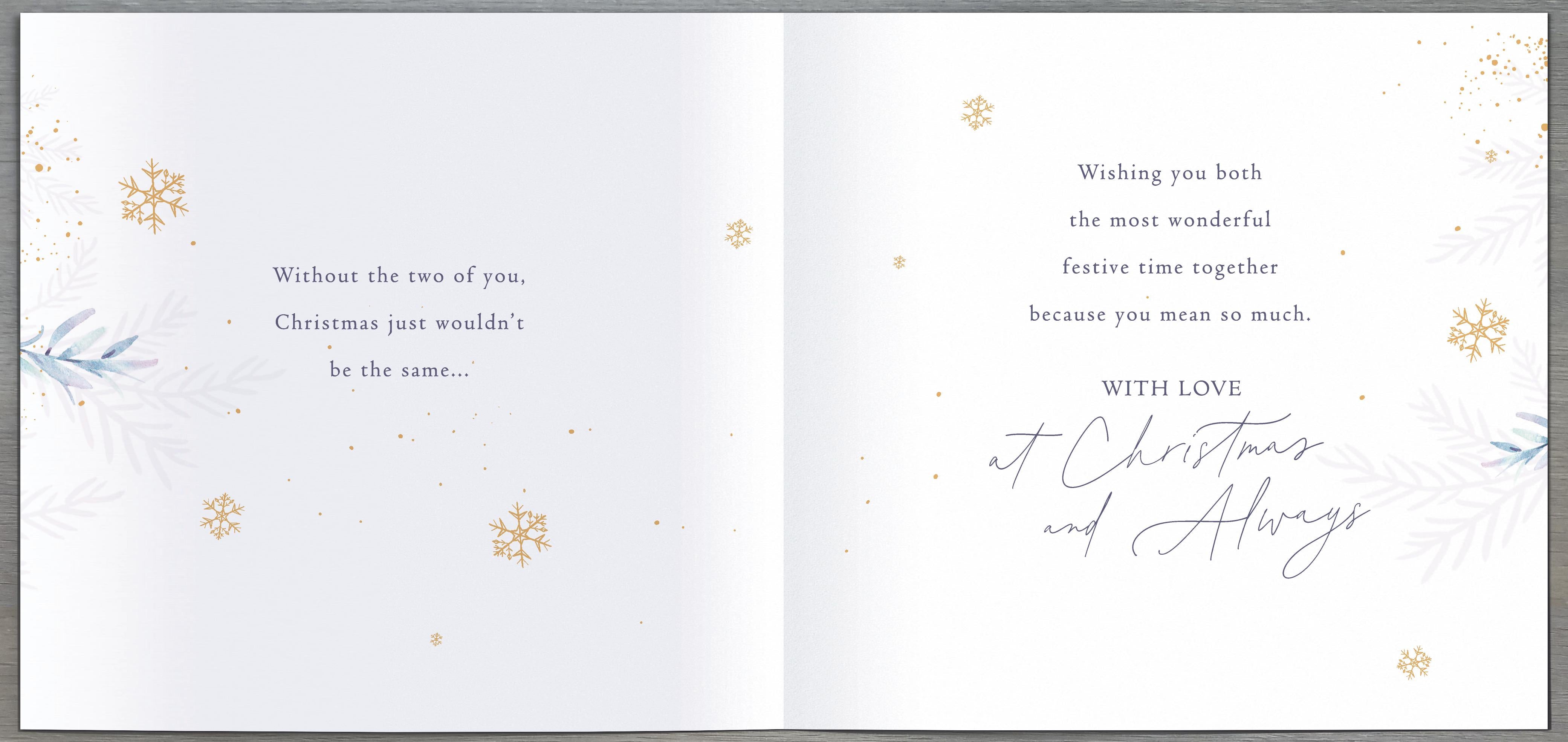 Daughter & Son-in-Law Christmas Card - Winter Flowers