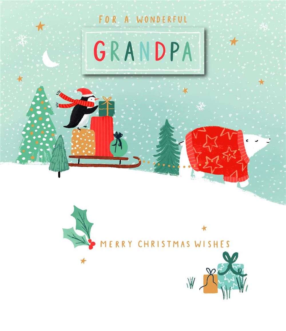 Grandfather Multi Caption Christmas Card