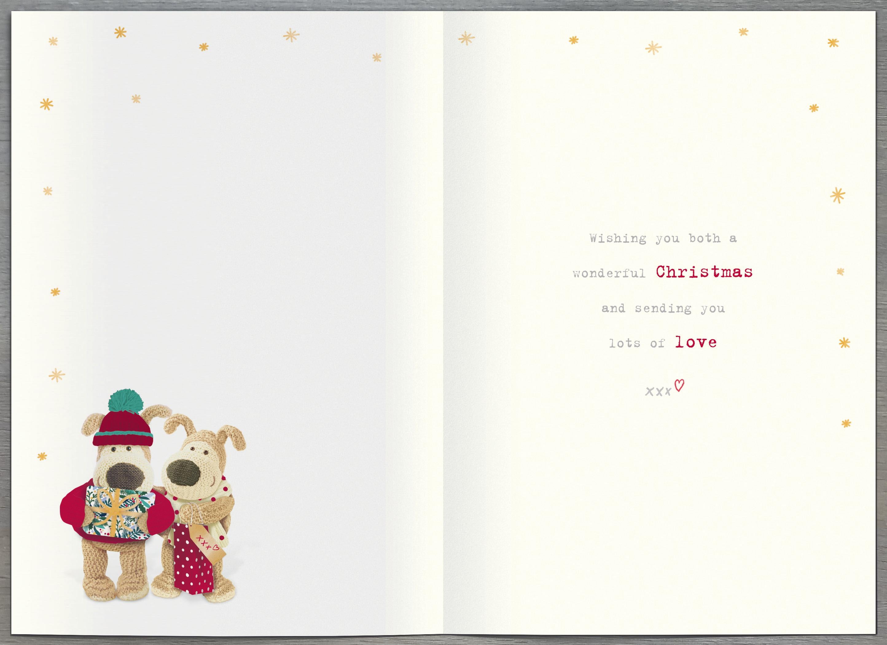 Daughter & Her Partner Christmas Card - Boofles, Presents and Baubles