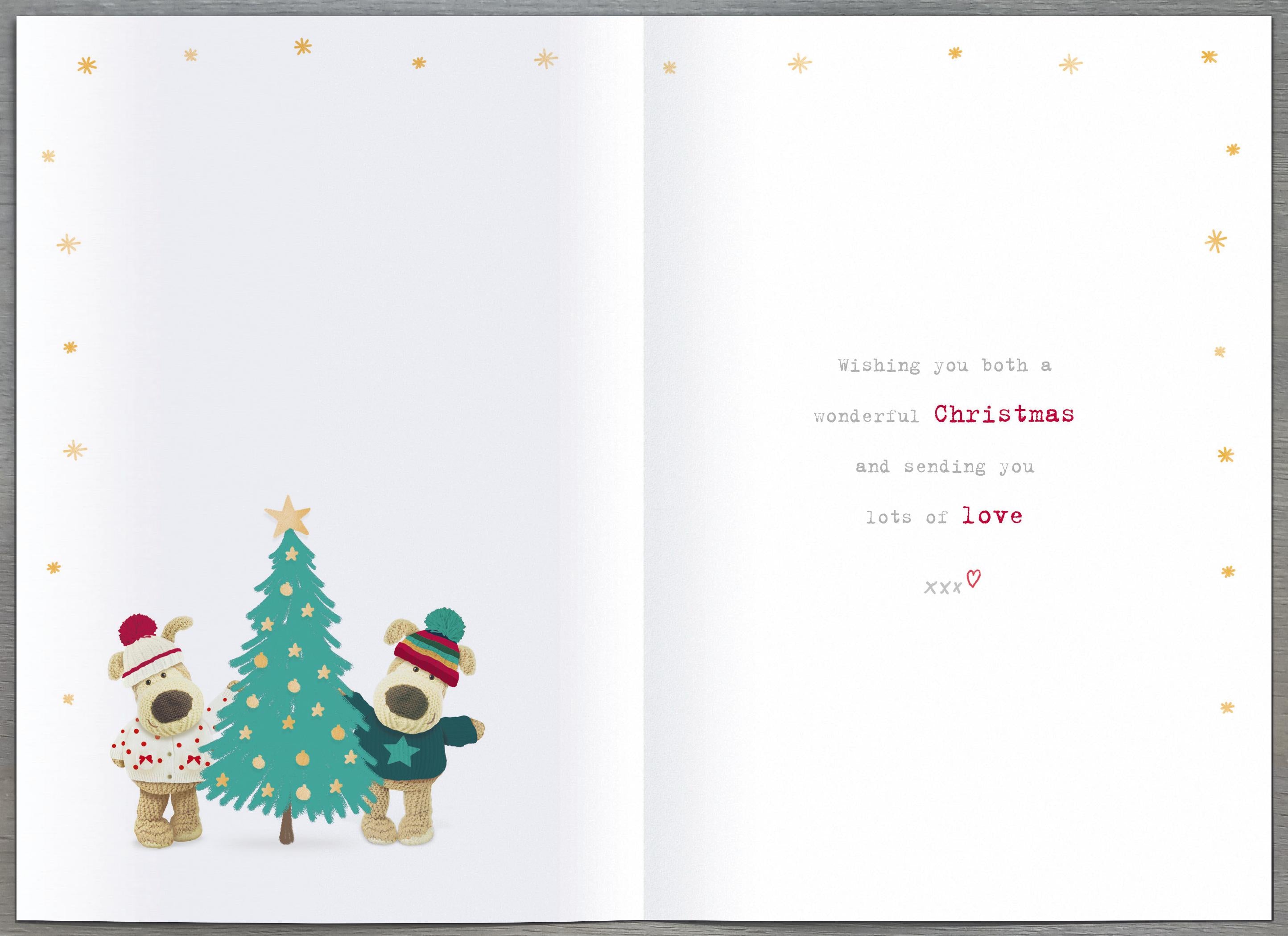 Daughter & Son-in-Law Christmas Card - Boofles Stood Together