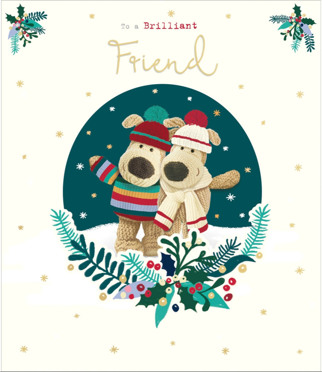 Boofle Festive Design Friend Christmas Card