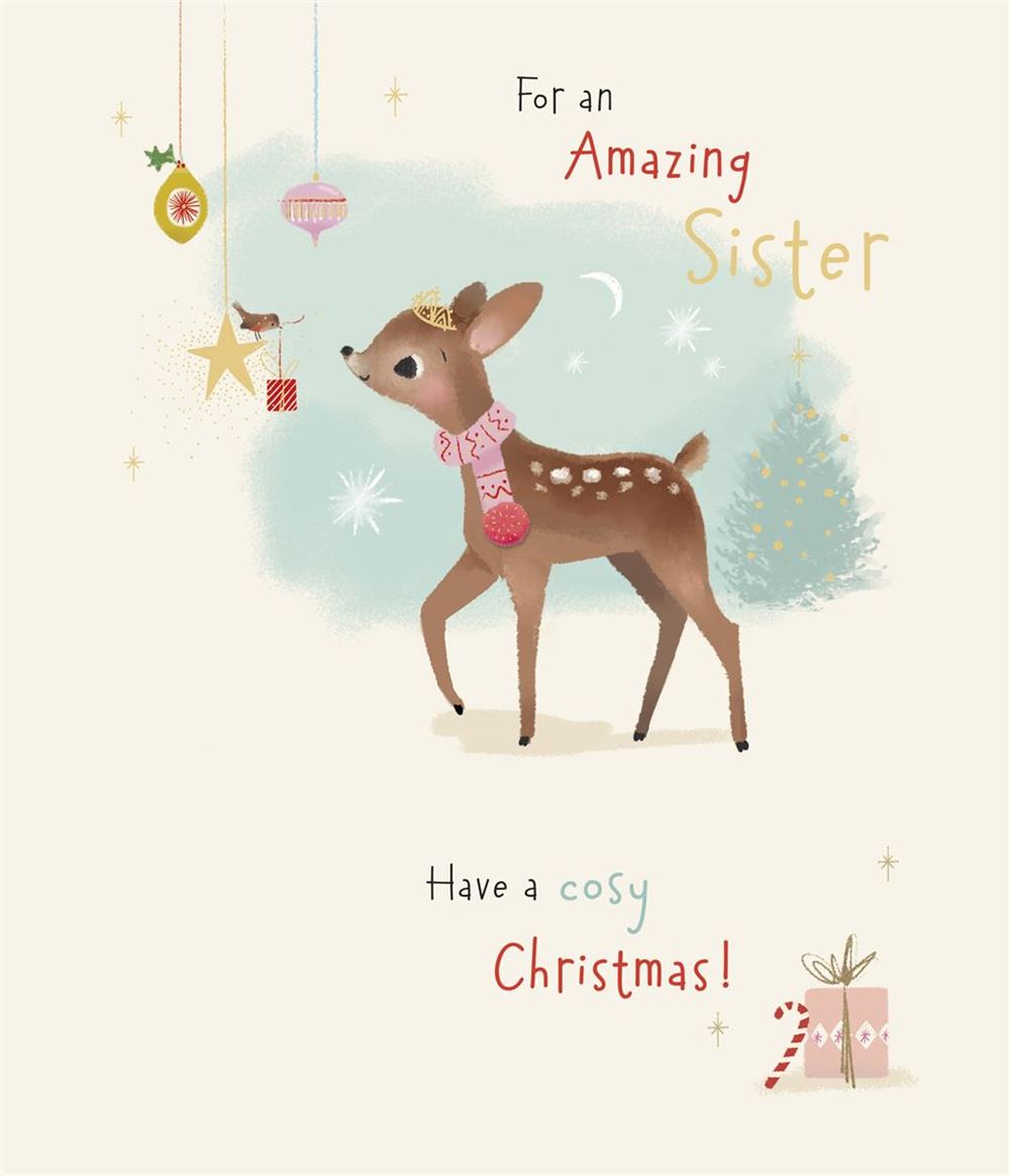 For An Amazing Sister Christmas Card