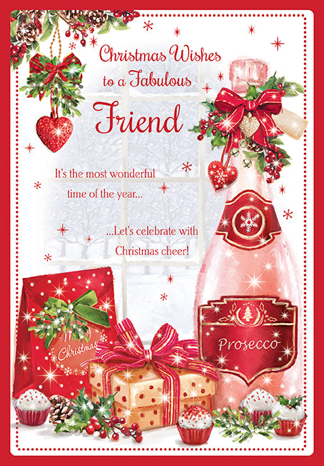 Christmas Wishes to a Fabulous Friend Card