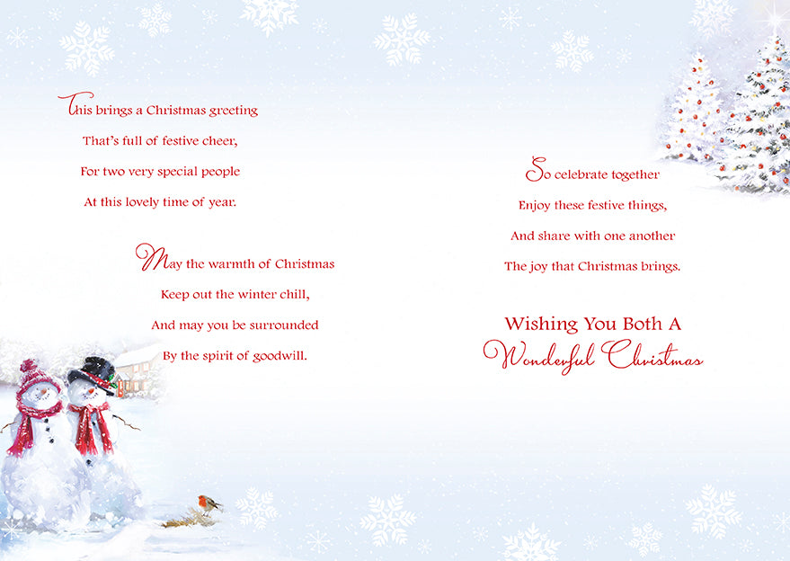 Warm Wishes To Both of You At Christmas Card