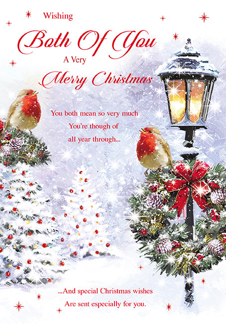 Wishing Both Of You A Very Merry Christmas Card