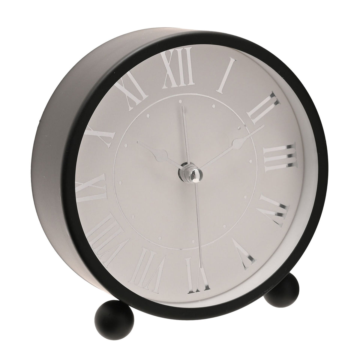 Hometime  Metal Alarm Clock 11cm - Black
