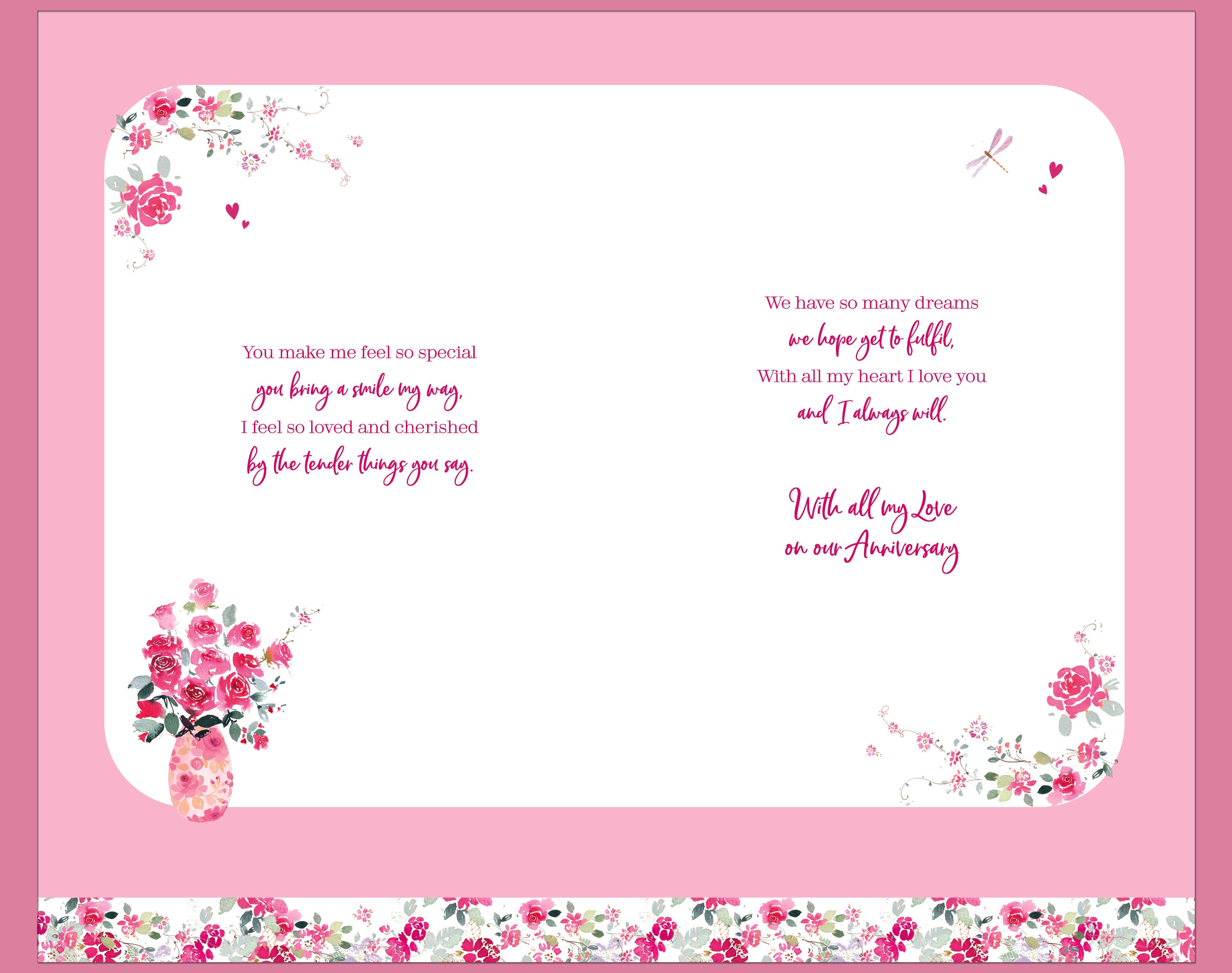 Wife Anniversary Card - Flowers