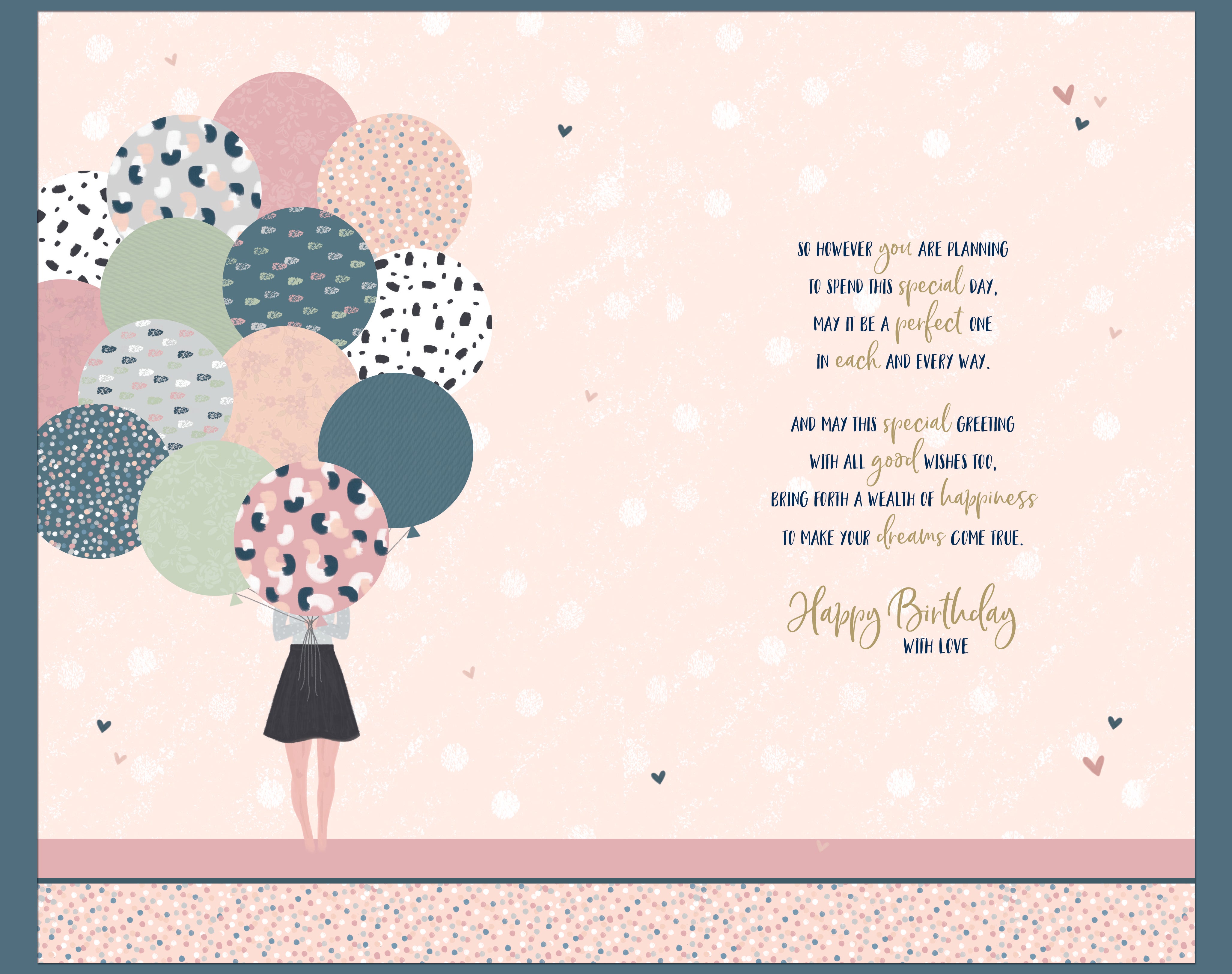 Daughter Birthday Card - Balloons Large Card