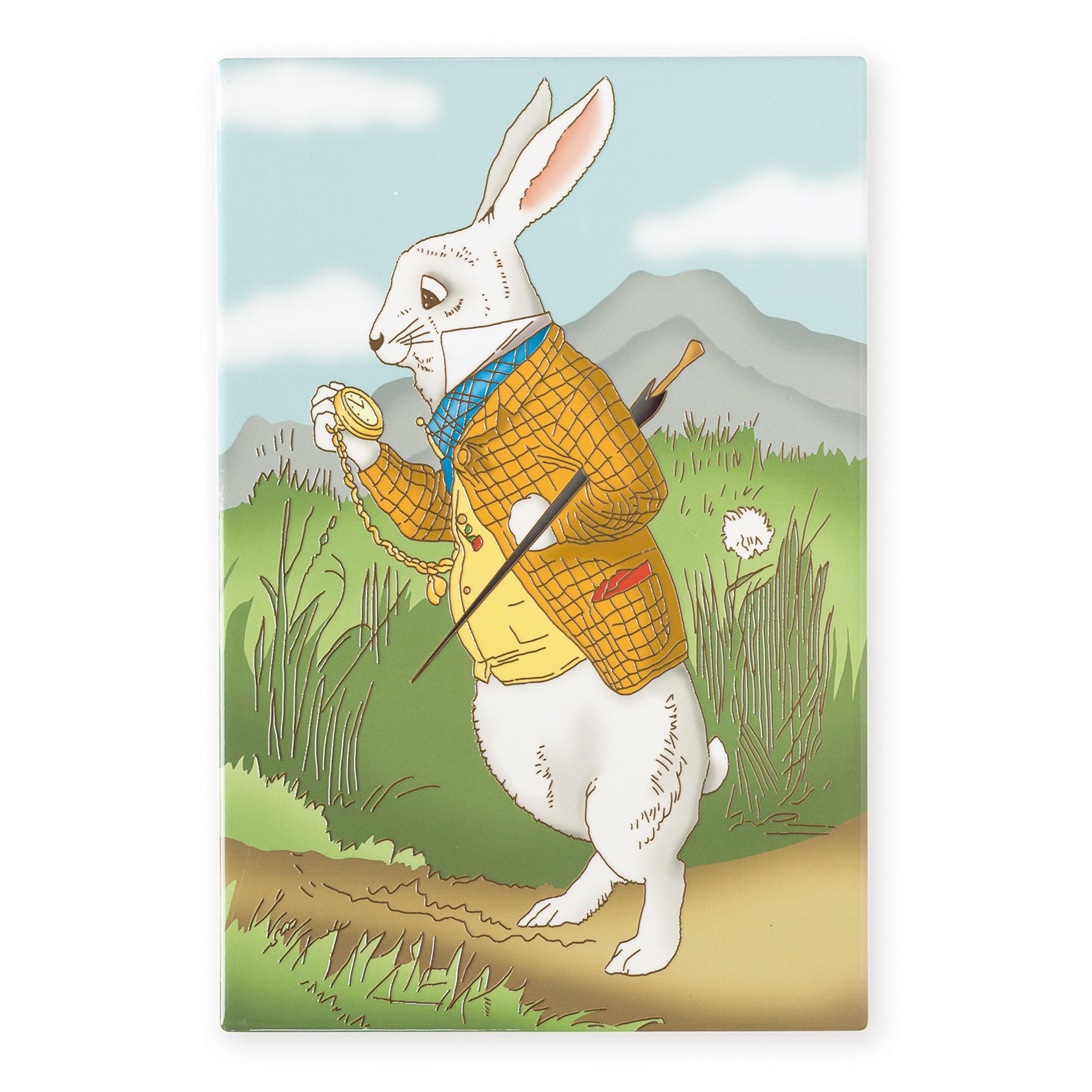 Art of Arora Alice in Wonderland White Rabbit Small Tile