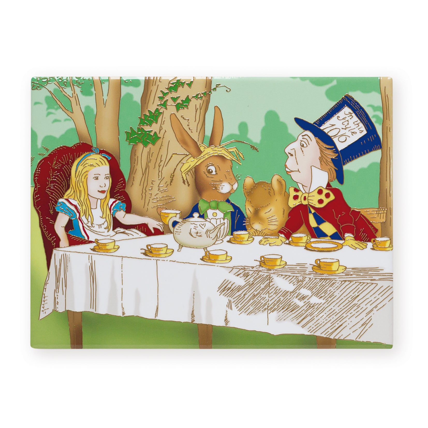 Art of Arora Alice in Wonderland Alice with Cards Small Tile