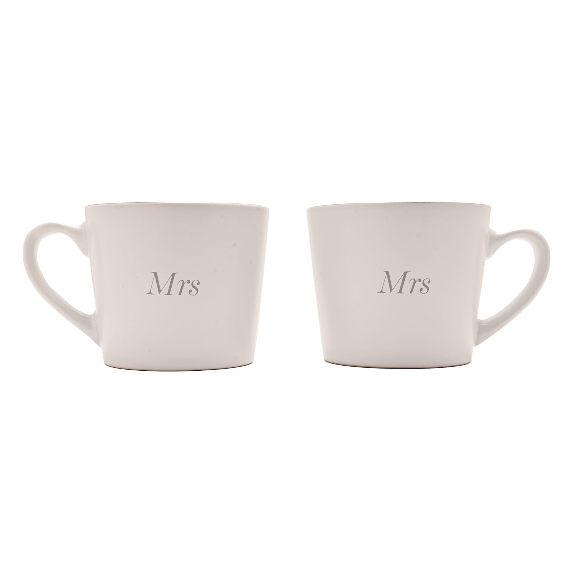 Amore Set of 2 White Mugs - Mrs & Mrs