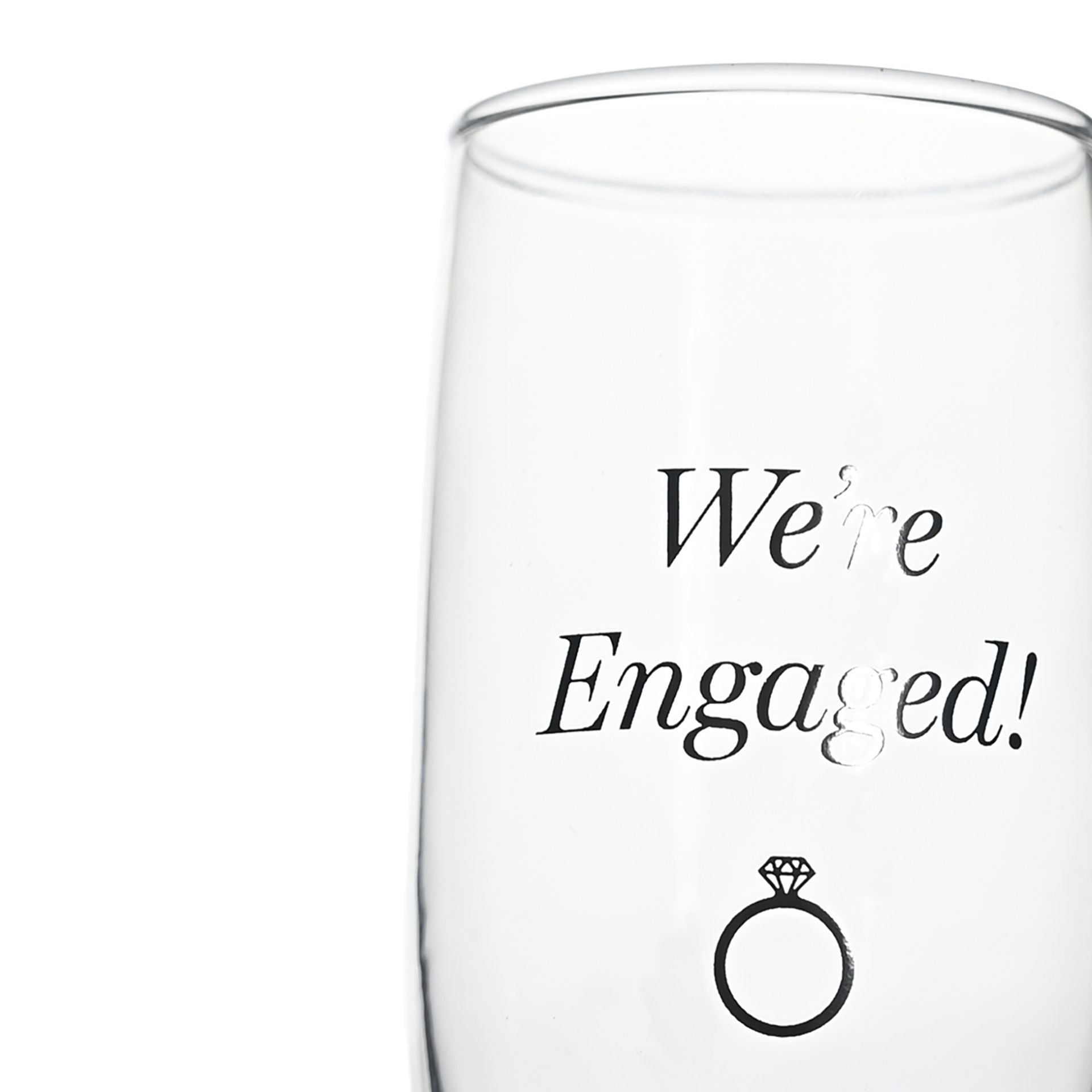 Amore Champagne Flutes Set of 2 - Engaged