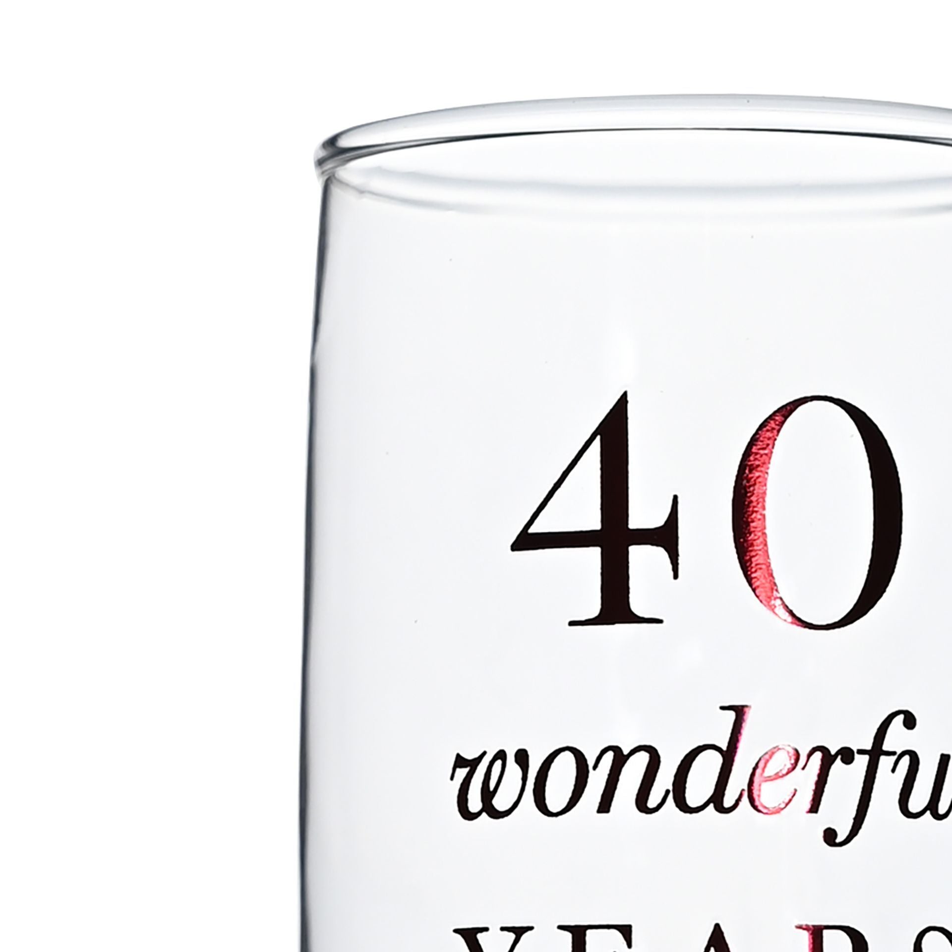 Amore Champagne Flutes Set of 2 - 40th Anniversary
