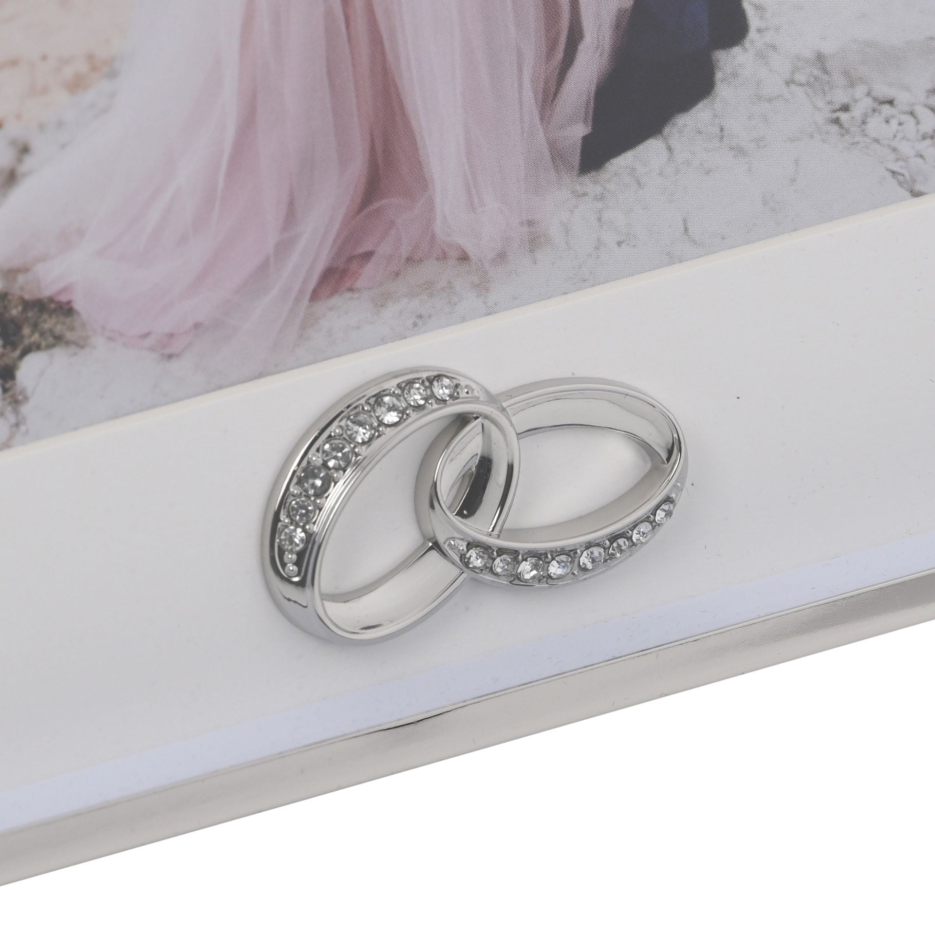 Amore Box  Arch Photo Frame With Rings 5" x 7"