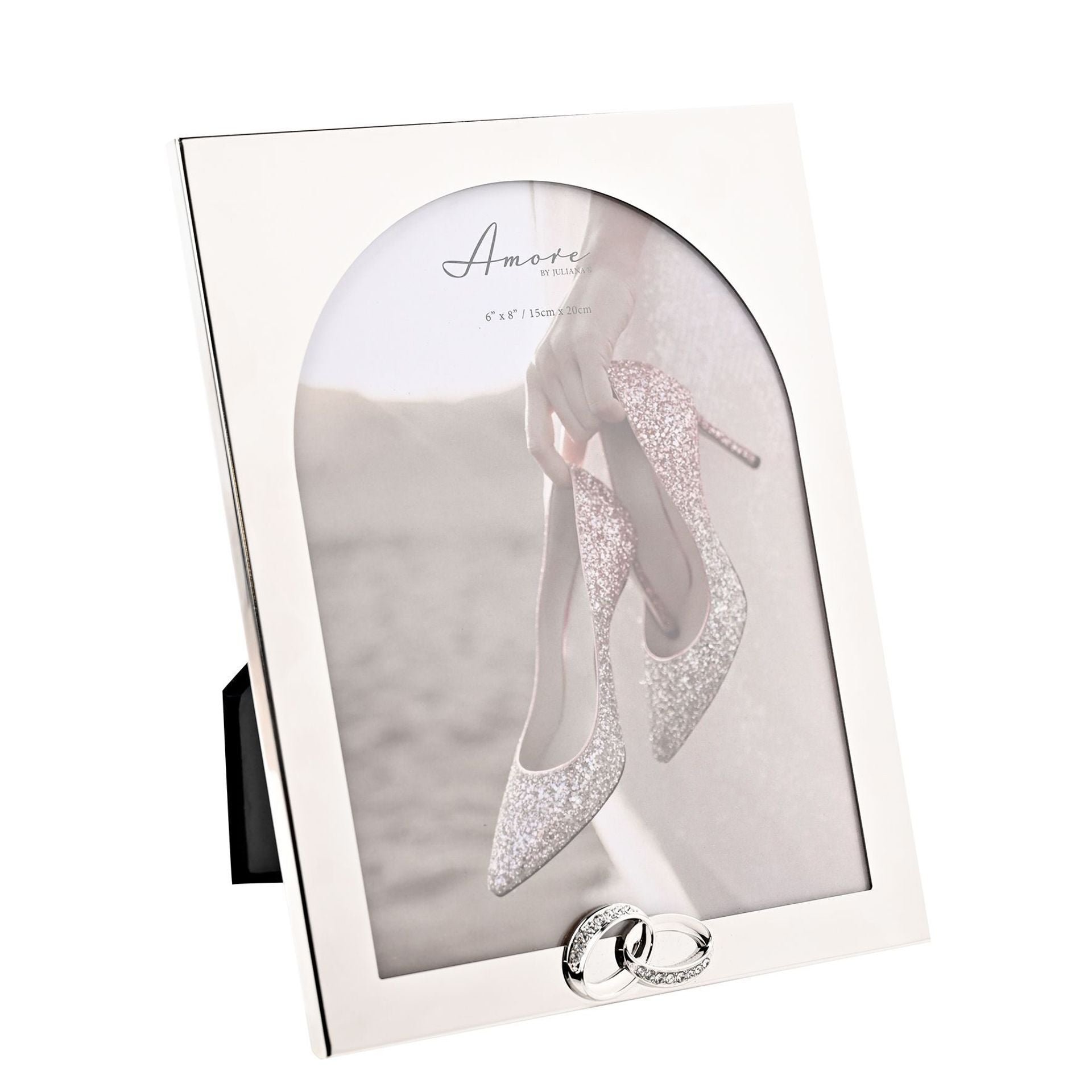 Amore Arch Photo Frame With Rings 6" x 8""