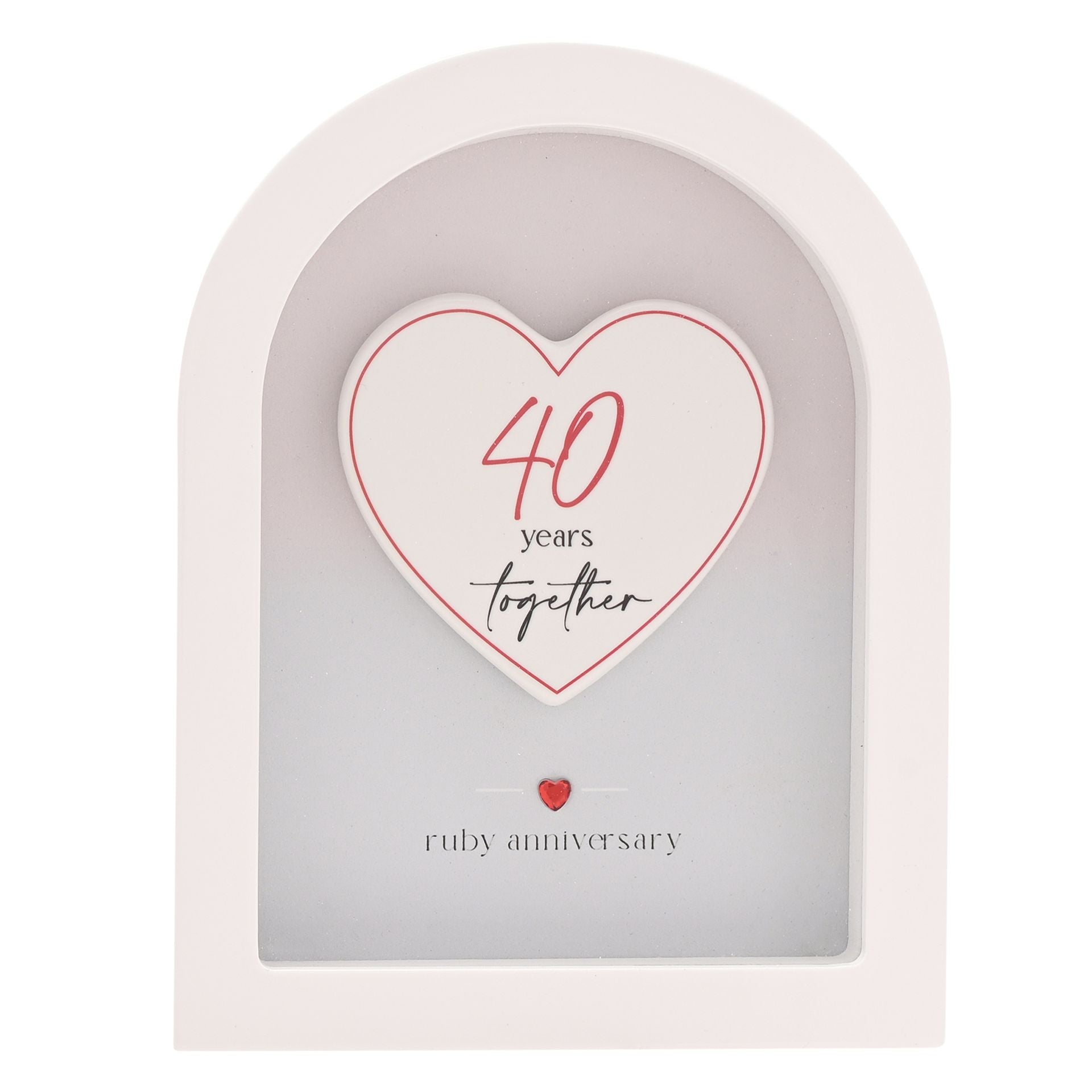 Amore Arch Plaque 18cm - 40 Years