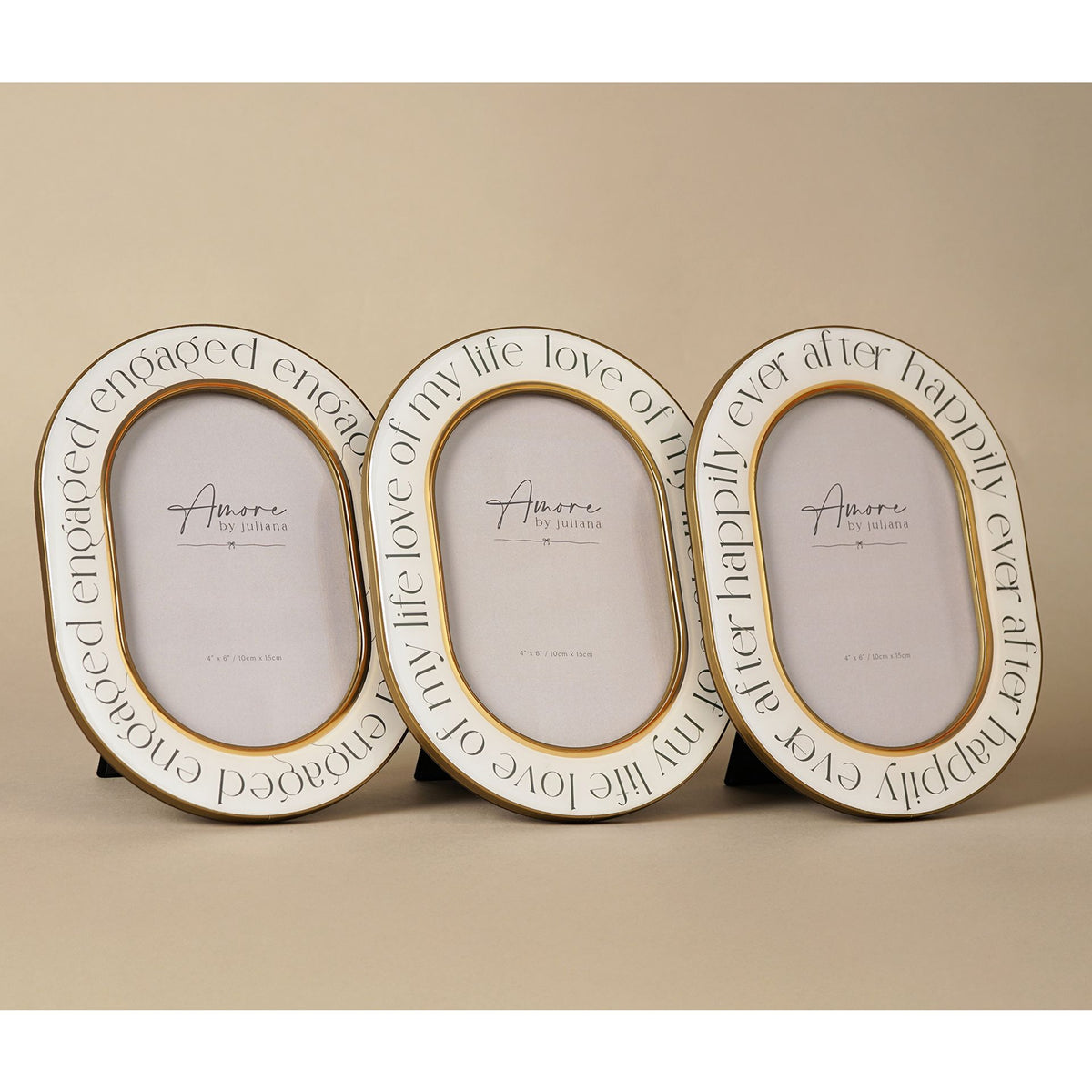 Amore Words Photo Frame 'Happily Ever After' - 4" x 6"