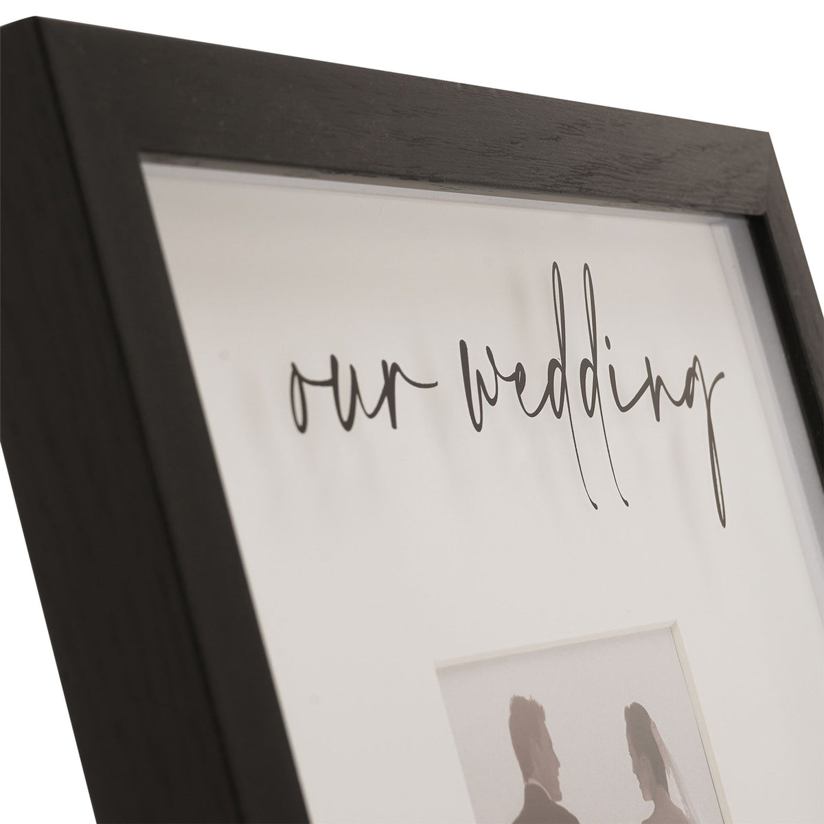 Amore Black Wide Frame 'Our Wedding' 4" x 4"