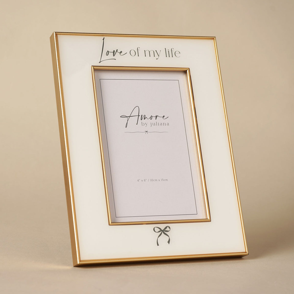 Amore Bow Frame 'Love of my life' 4" x 6"