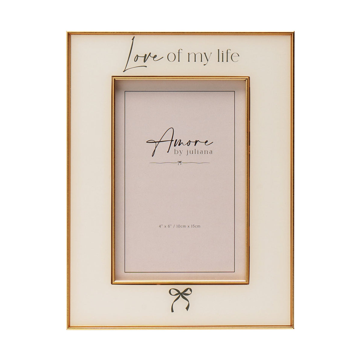 Amore Bow Frame 'Love of my life' 4" x 6"