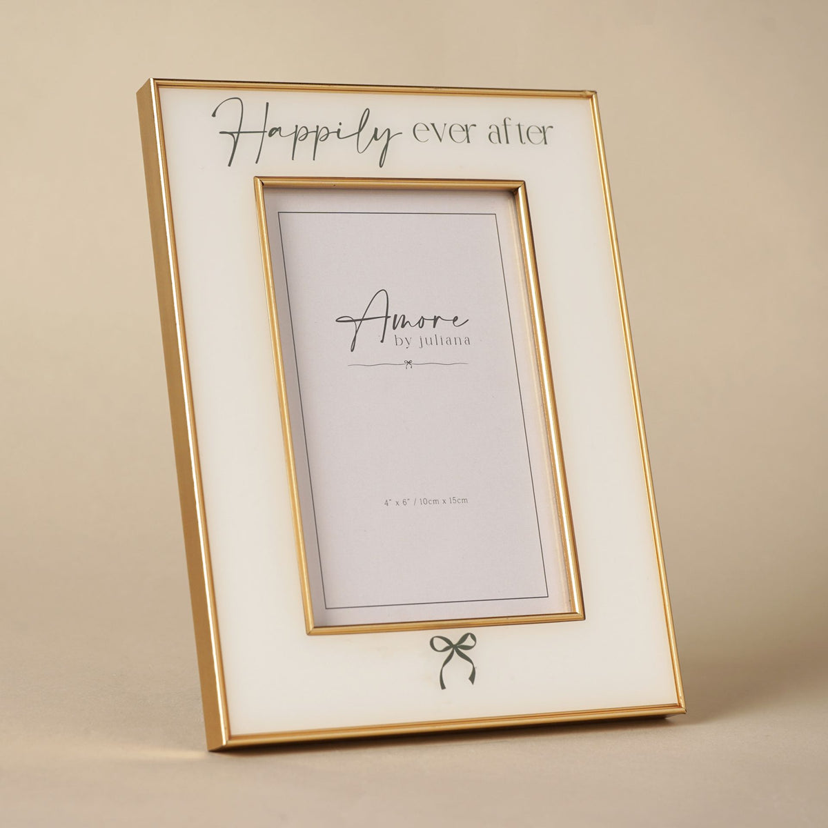 Amore Bow Frame 'Happily Ever After' 4" x 6"