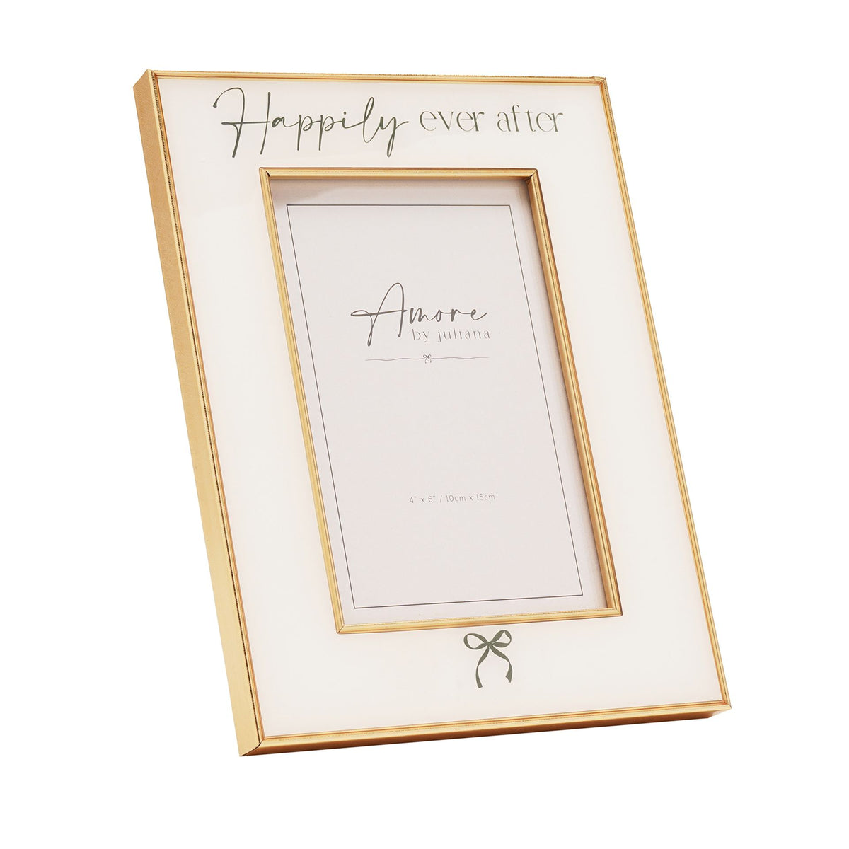 Amore Bow Frame 'Happily Ever After' 4" x 6"