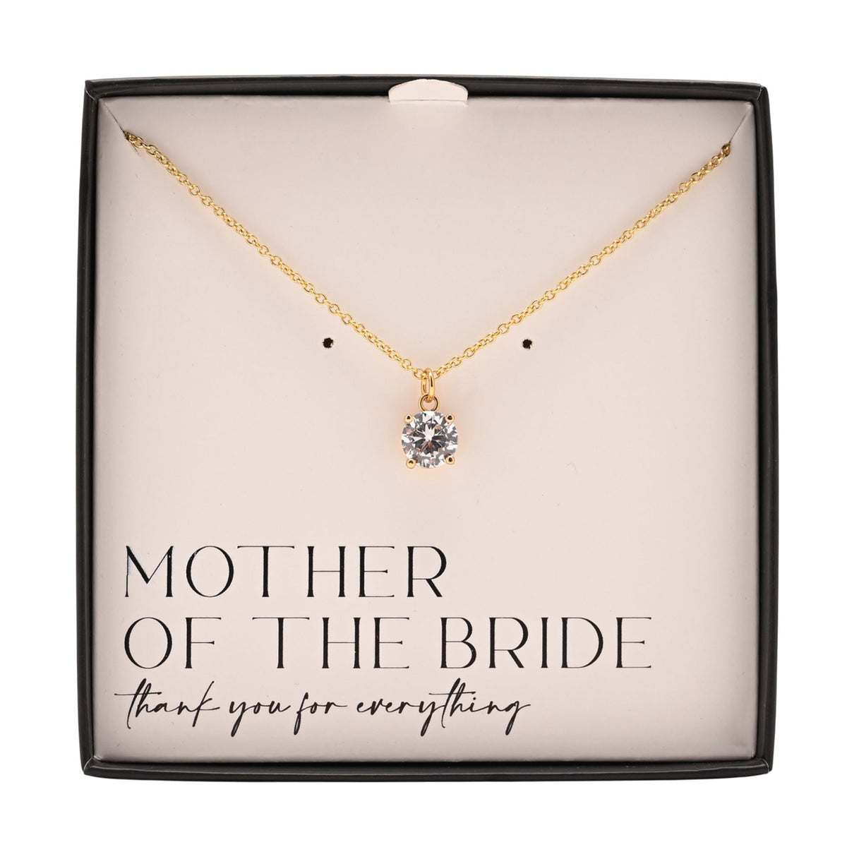 Amore Gold Plated Necklace Crystal Pendant - Mother Of The Bride