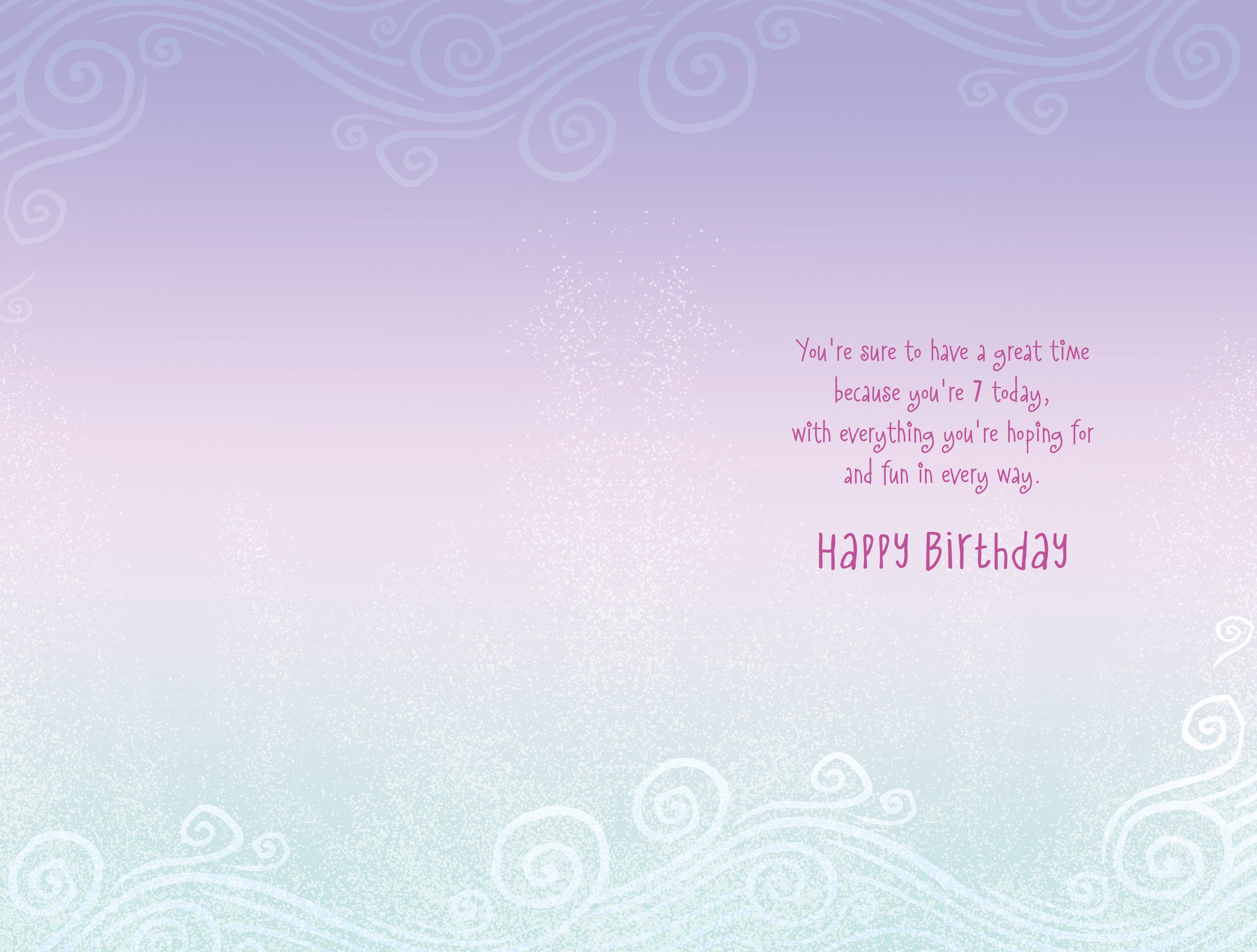 7th Birthday Girl Card - Mermaid In Sea