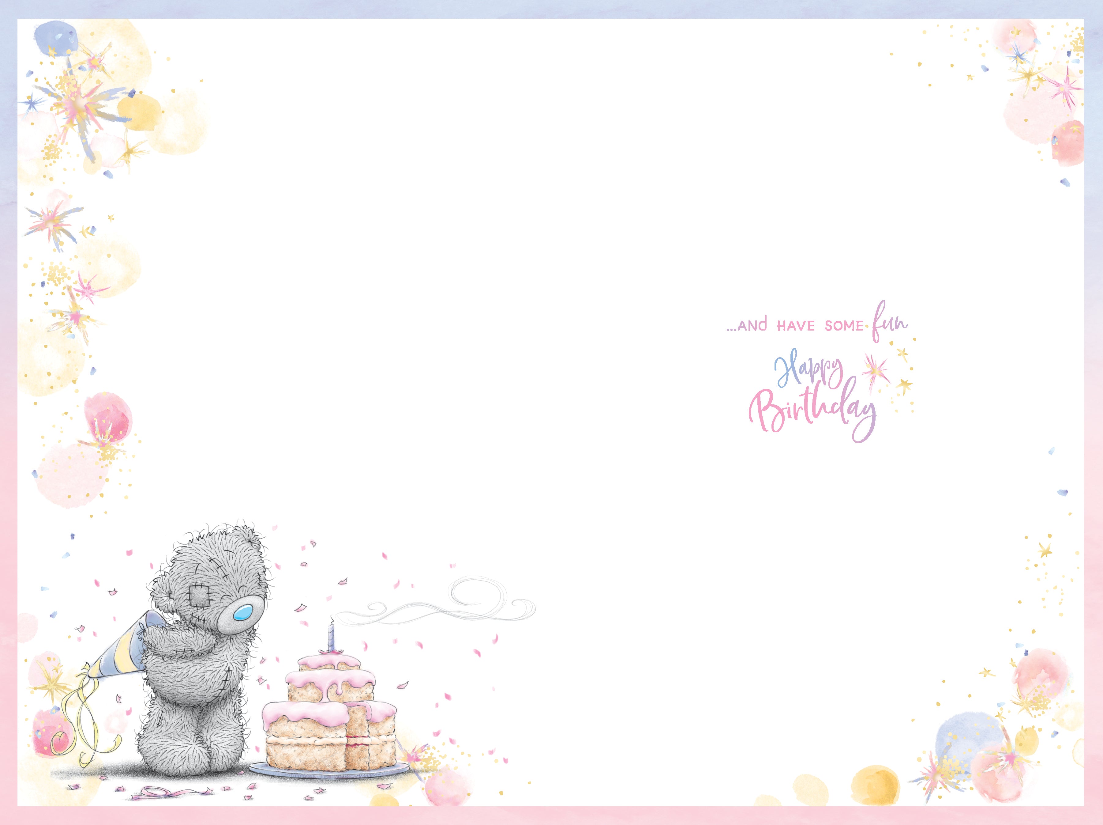 Niece Birthday Card - Bear Party Hat