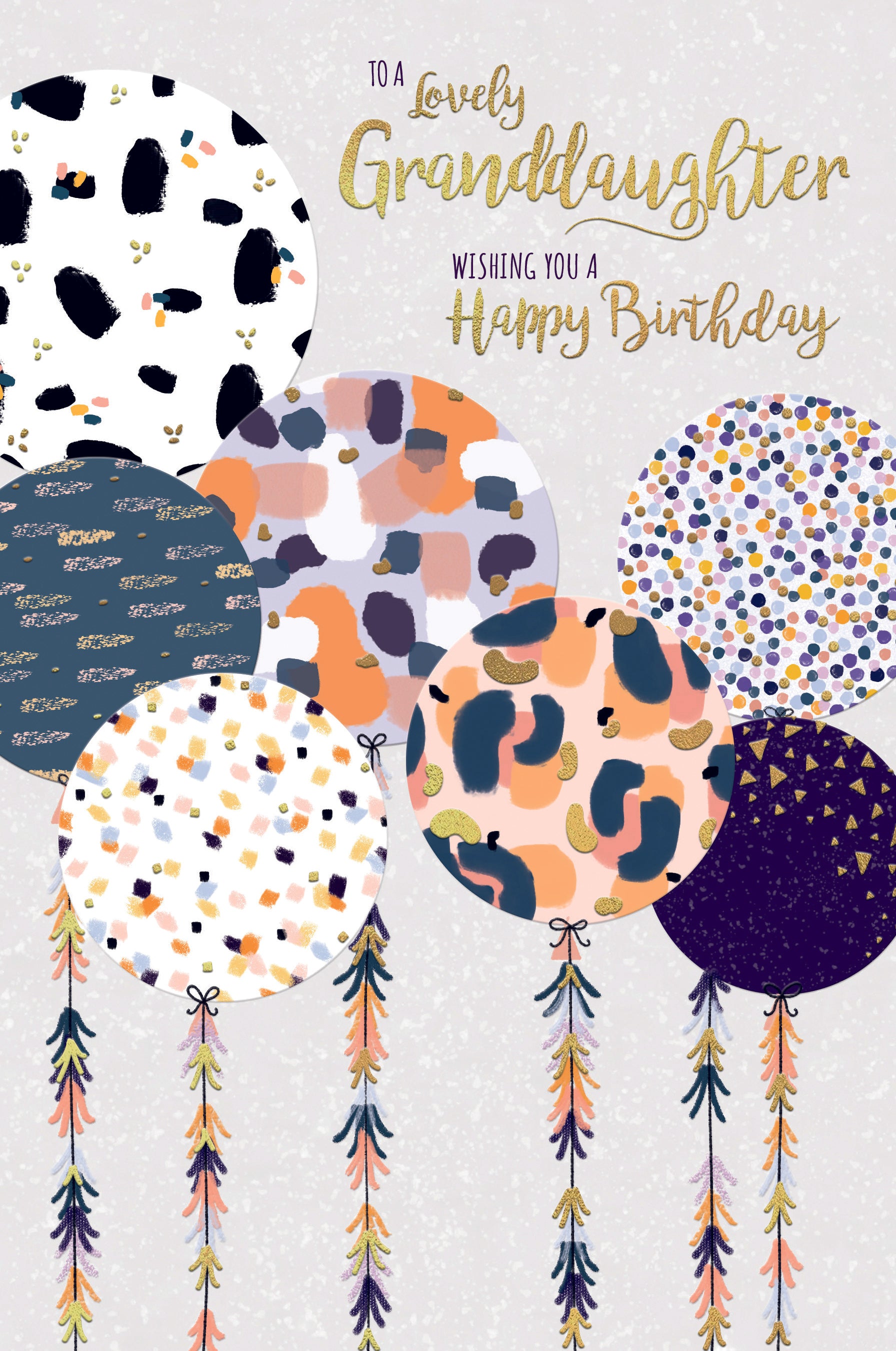 Granddaughter Birthday Card - Balloons