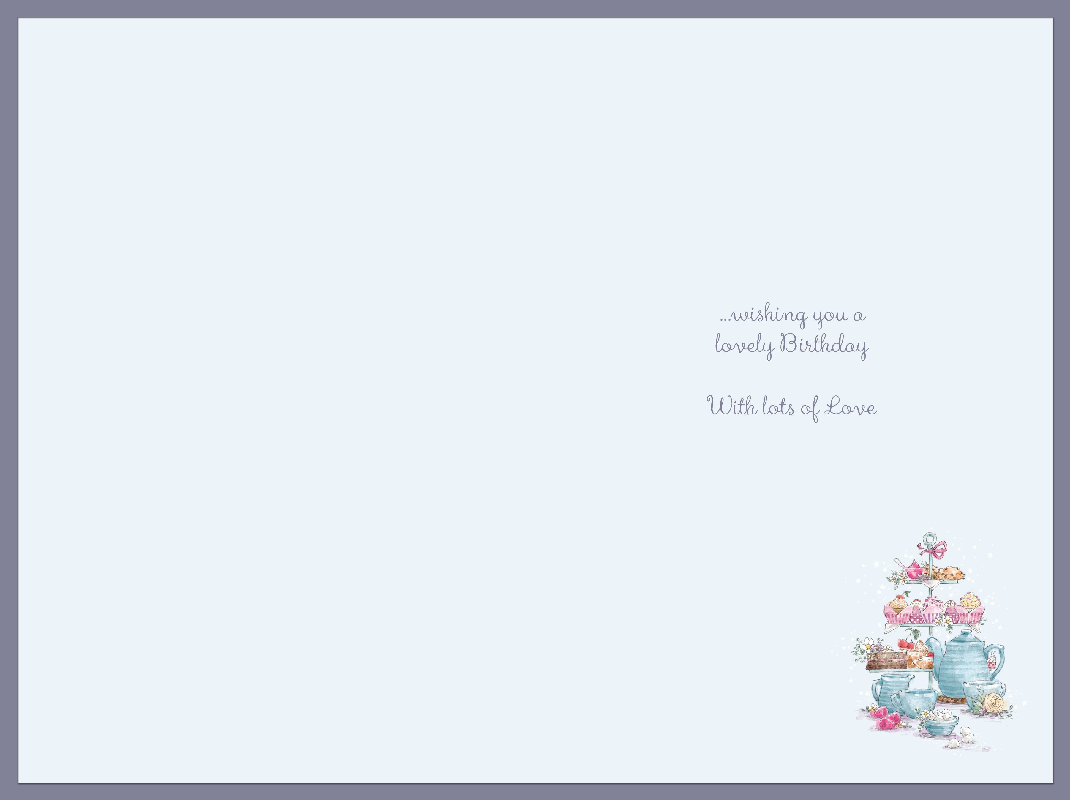 Mum Birthday Card - Tea And Cake Stand