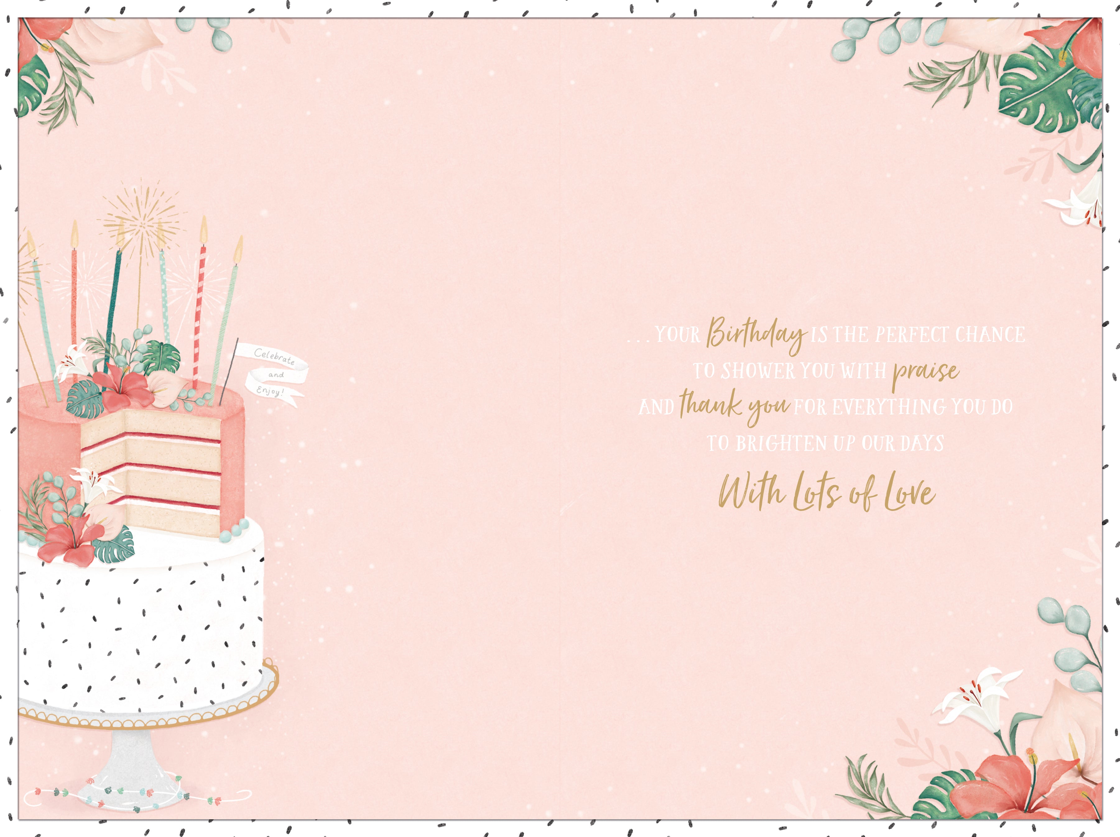 Granddaughter Birthday Card - Cake