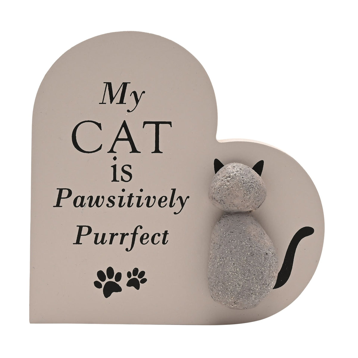 Best of Breed Heart Plaque - "My Cat is Pawsitively Purrfect"