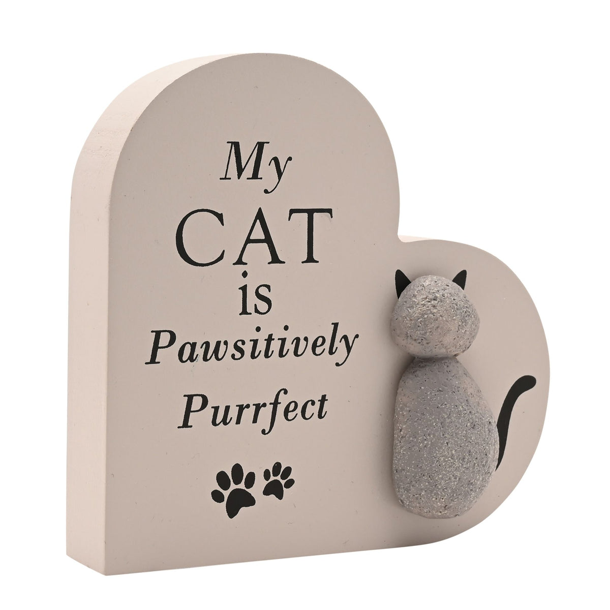 Best of Breed Heart Plaque - "My Cat is Pawsitively Purrfect"