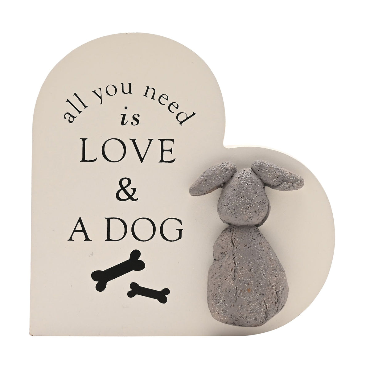 Best of Breed Heart Plaque - "All You Need Is Love & A Dog"