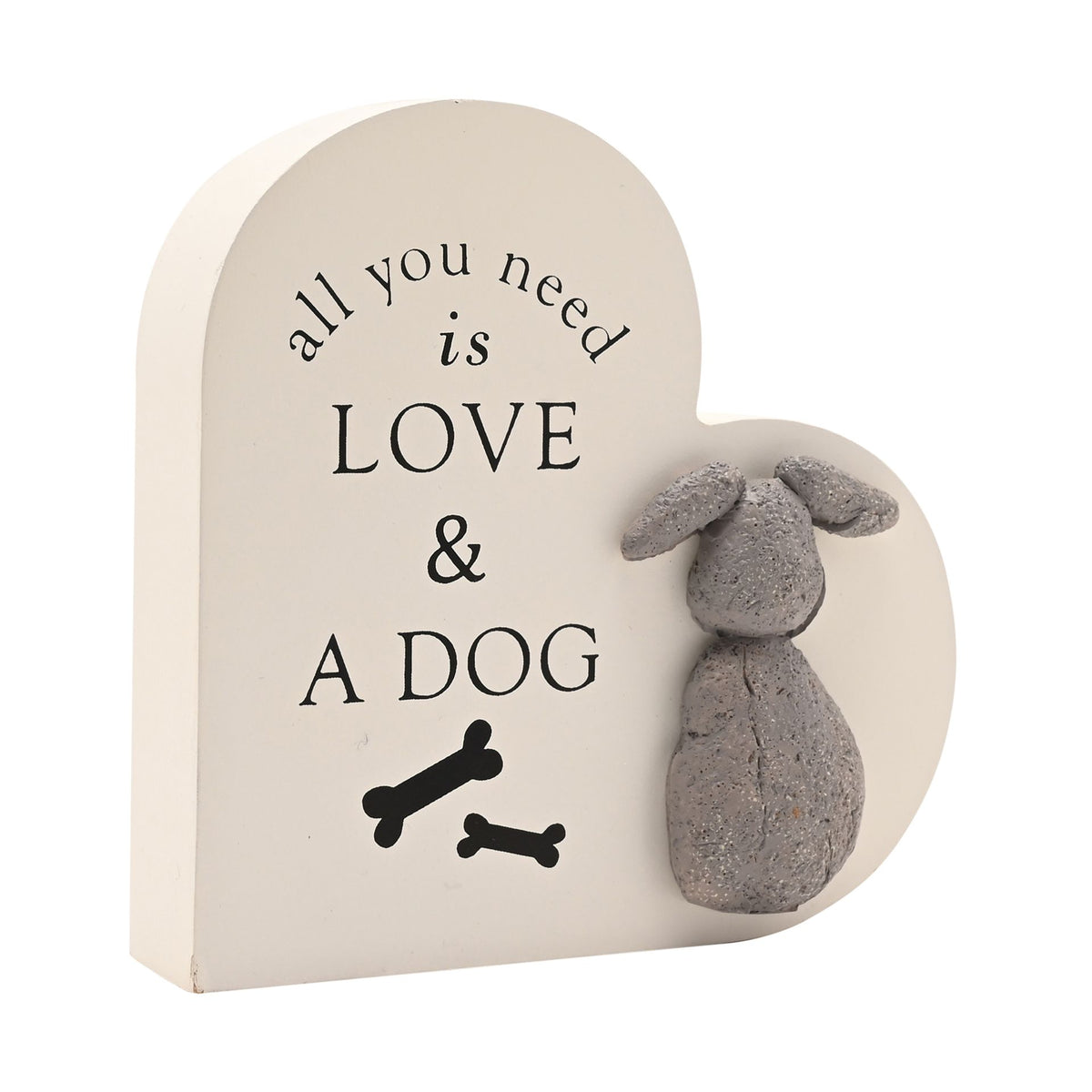 Best of Breed Heart Plaque - "All You Need Is Love & A Dog"