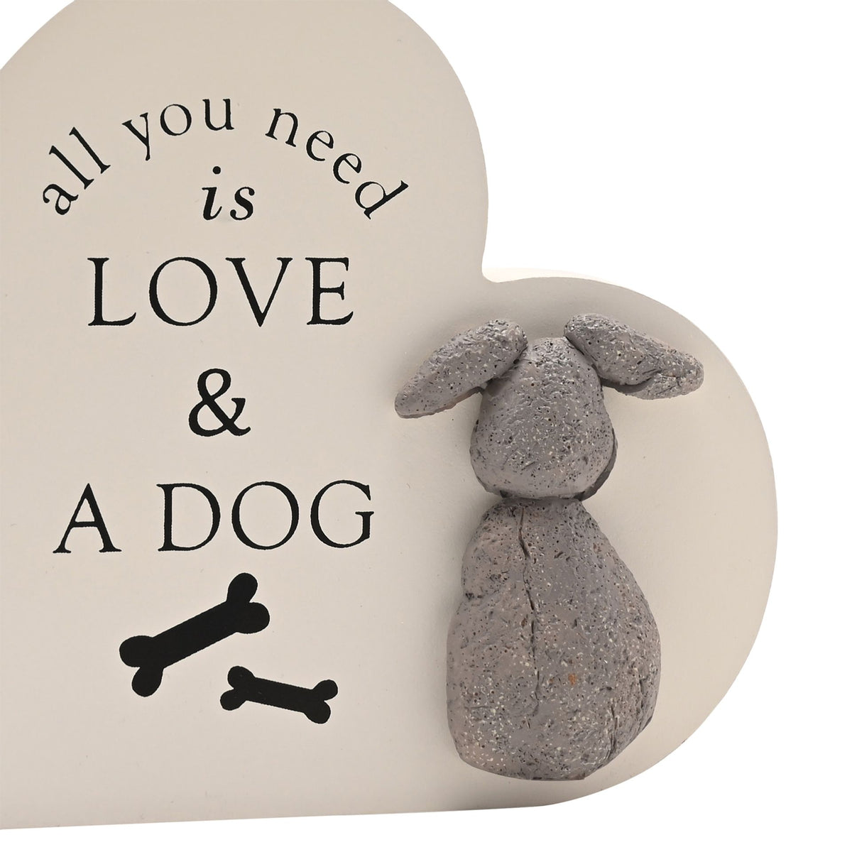 Best of Breed Heart Plaque - "All You Need Is Love & A Dog"