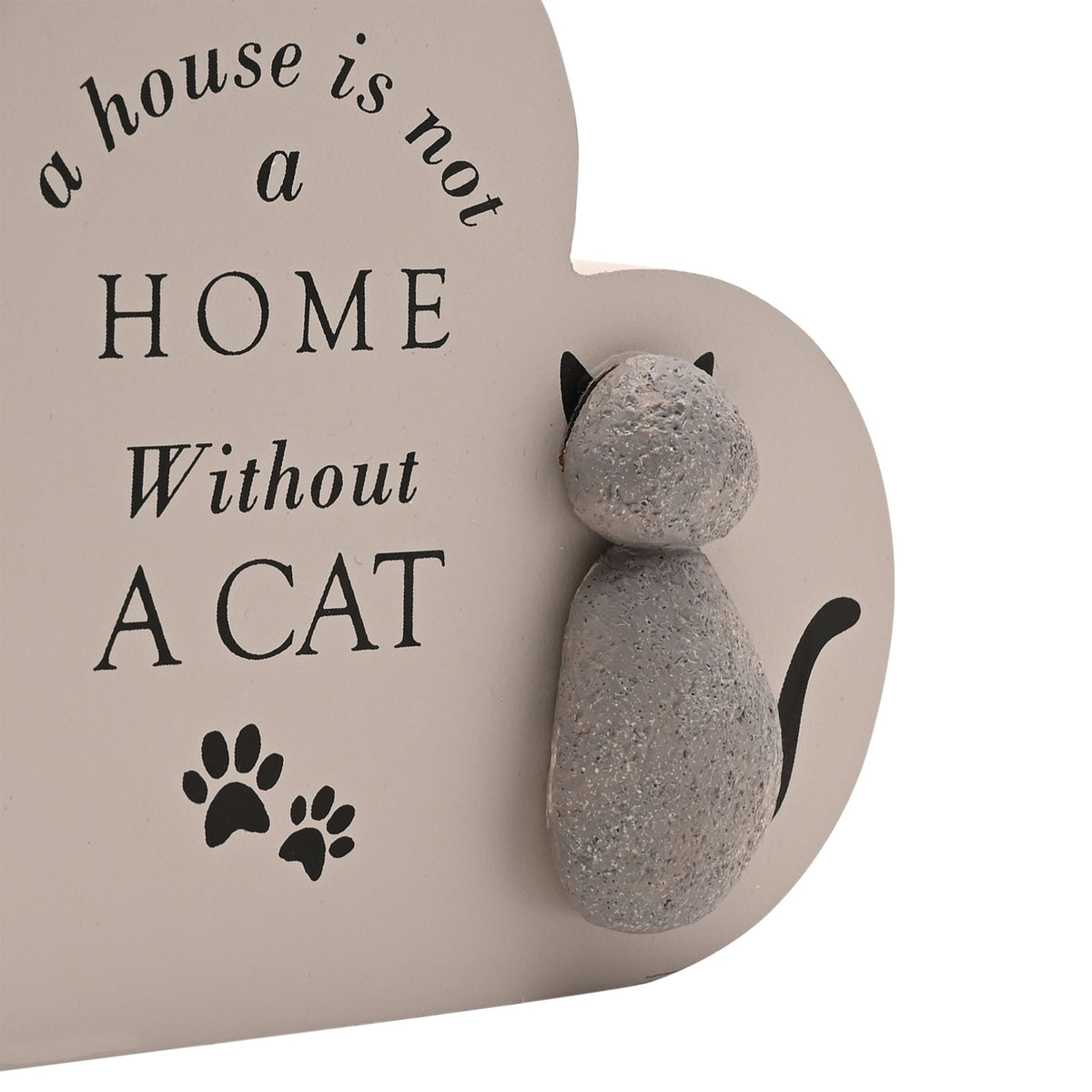Best of Breed Heart Plaque - "A House Is Not a Home Without a Cat"