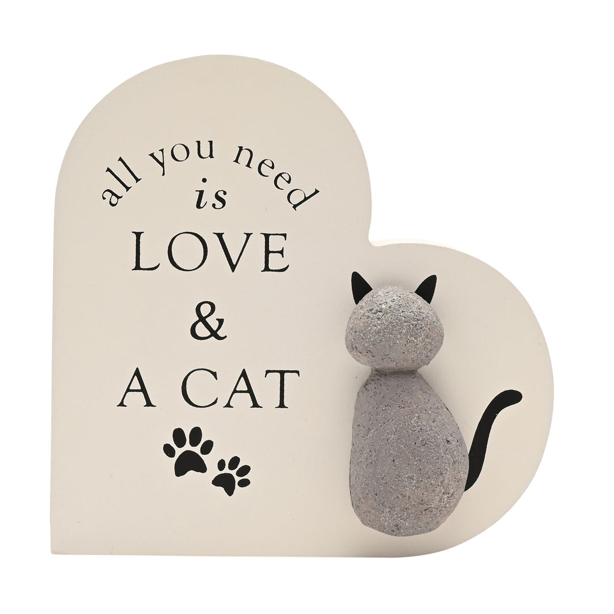 Best of Breed Heart Plaque - "All You Need Is Love & A Cat"