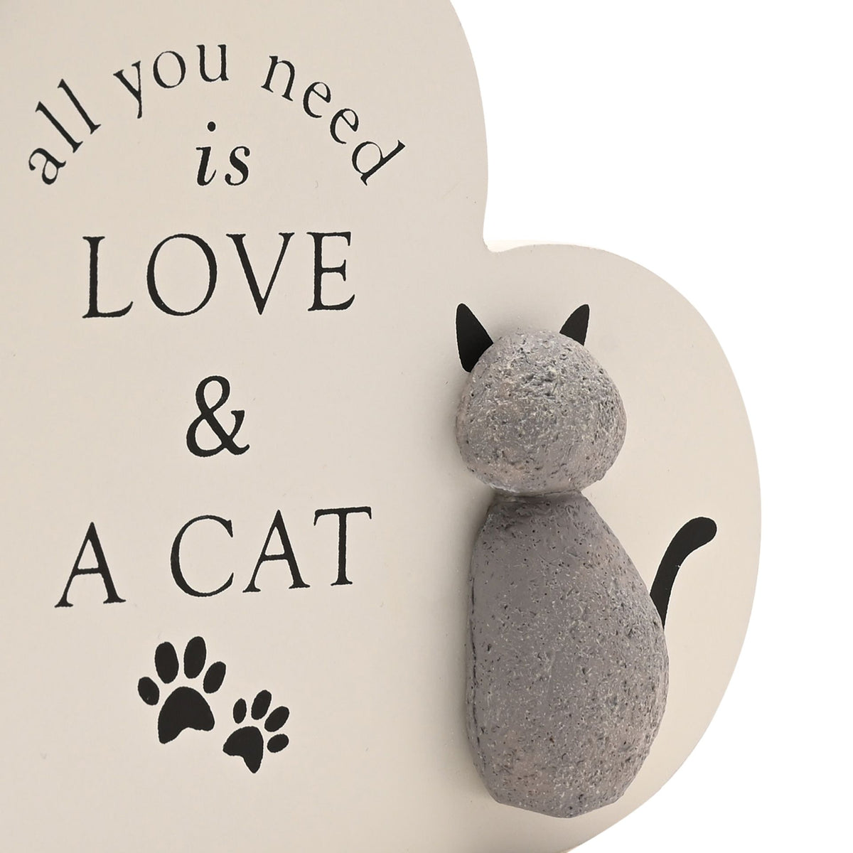 Best of Breed Heart Plaque - "All You Need Is Love & A Cat"