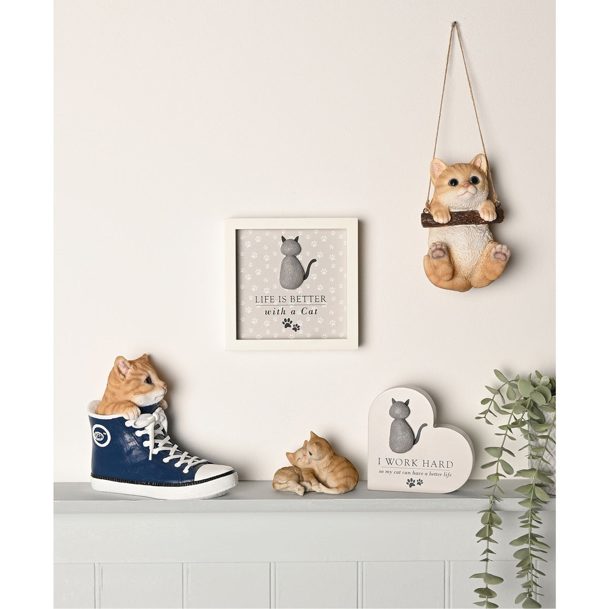 Best of Breed Heart Plaque - "I Work Hard So My Cat Can Have A Better Life"