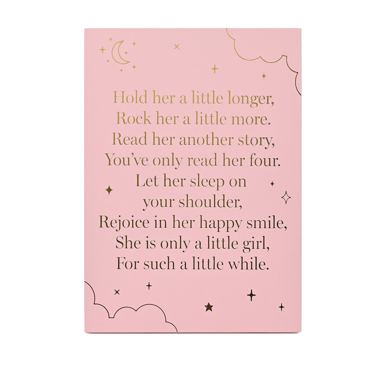 Bambino Wooden Standing Plaque "Little Girl" 18x13cm