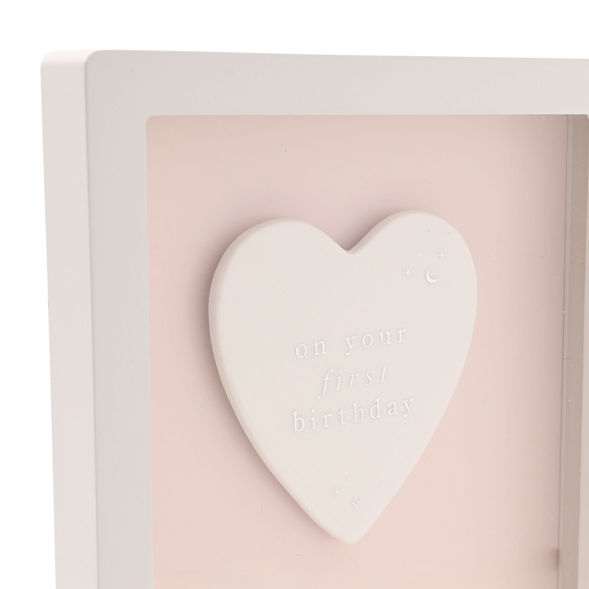 Bambino Framed Plaque 18cm - 1st Birthday Pink