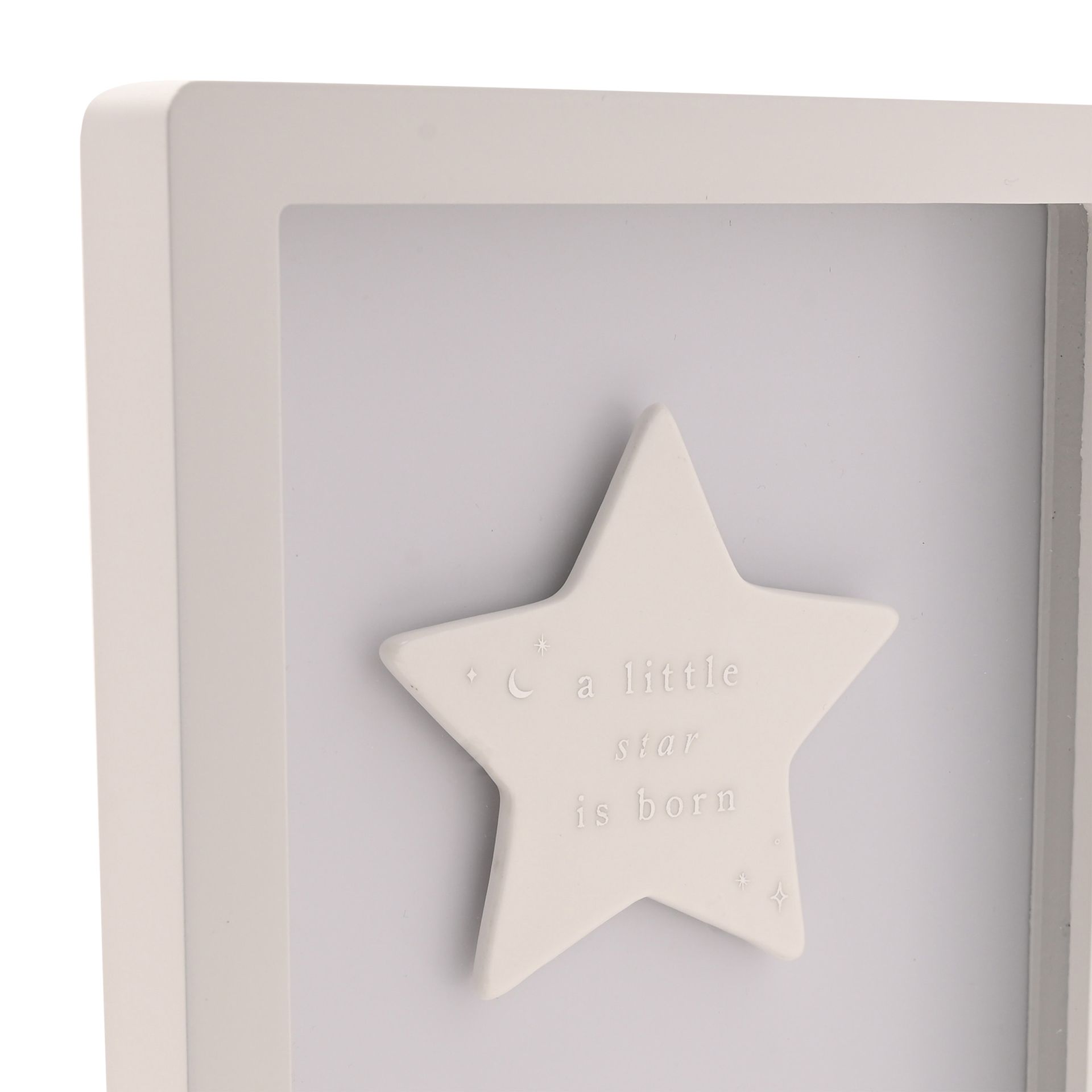 Bambino Framed Plaque 18cm - Little Star Blue